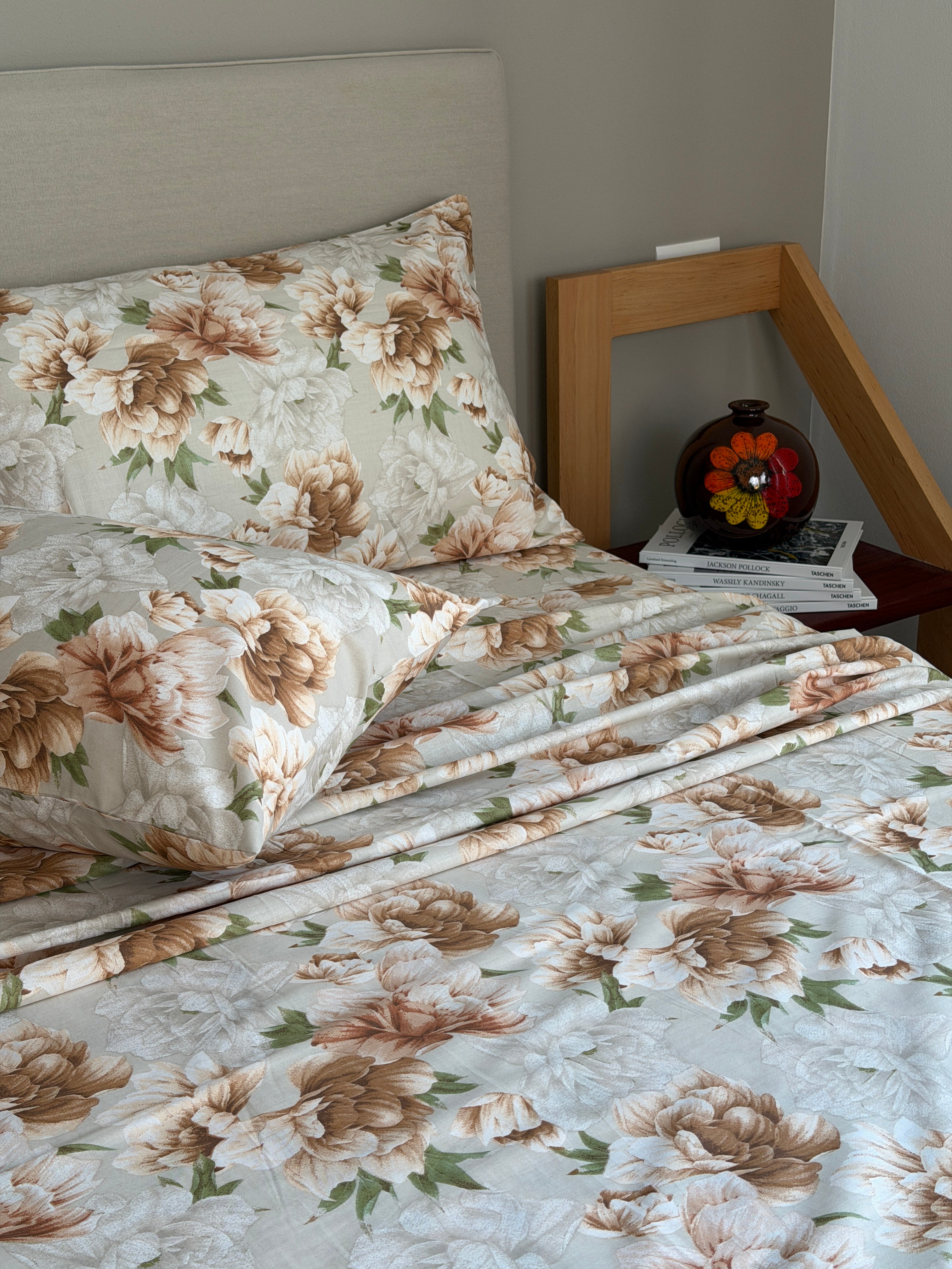 Completo Lenzuola Cotone Stampato PEONYS Letto Cotonissimo