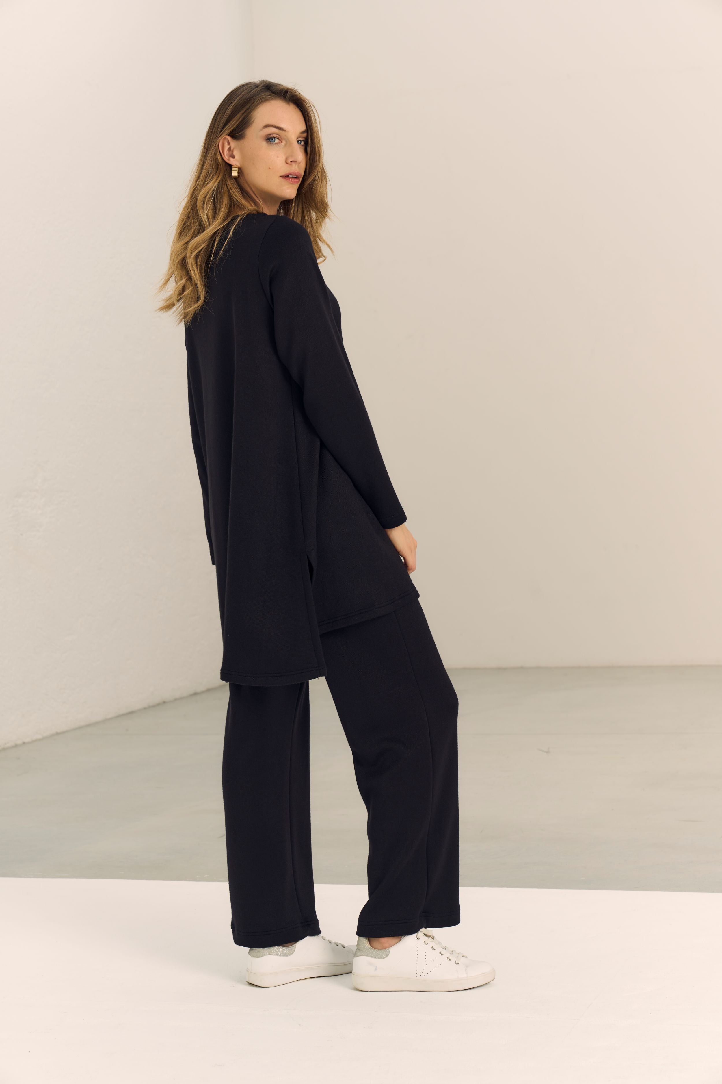 Maxi Maglia PATTY Abbigliamento Moreali Tessile Casa S Nero