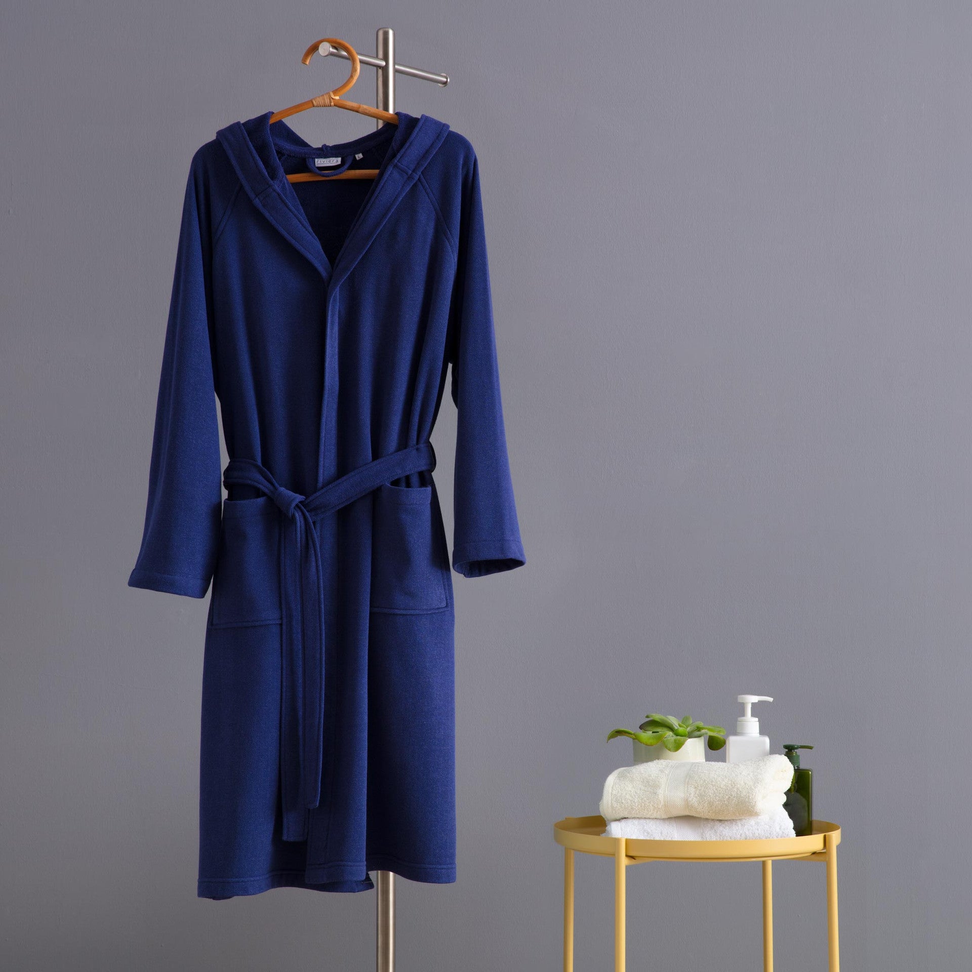 Accappatoio Unisex Microspugna WIMBLEDON Bagno Riviera S Navy