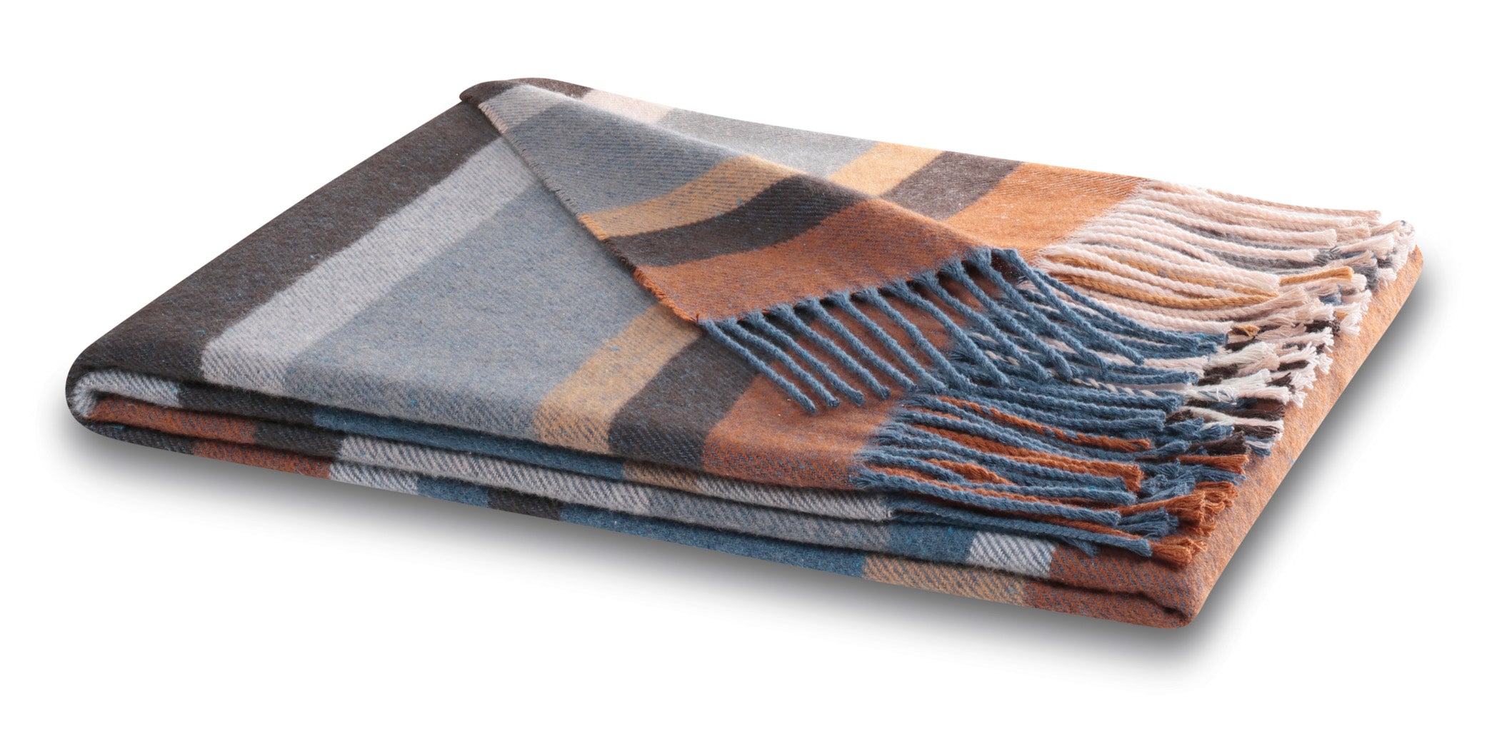 Plaid Sfrangiato Harmony Brown Made in Italy Soggiorno Borbo