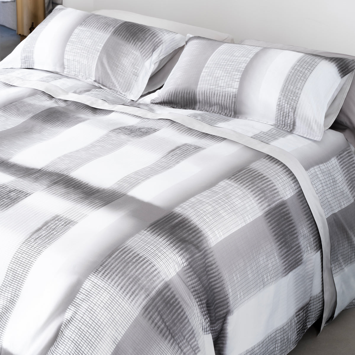 Completo Lenzuola Copriletto Raso 300TC ADAM Letto Galizzi Matrimoniale Pietra