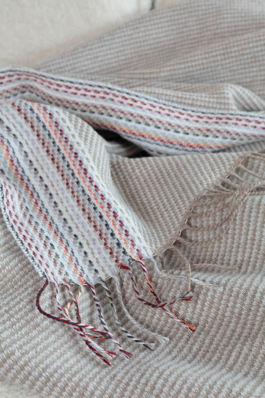 Plaid Sfrangiato Essence Natural Made in Italy Soggiorno Borbo