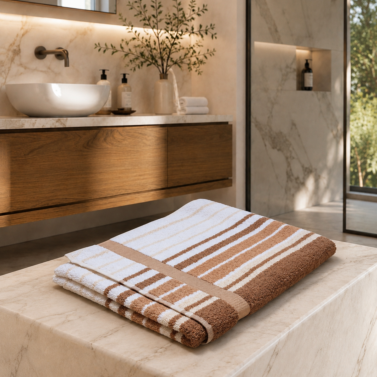Asciugamano MAXI Cotone Americano Tinto Filo ONTARIO Bagno Moreali Tessile Casa