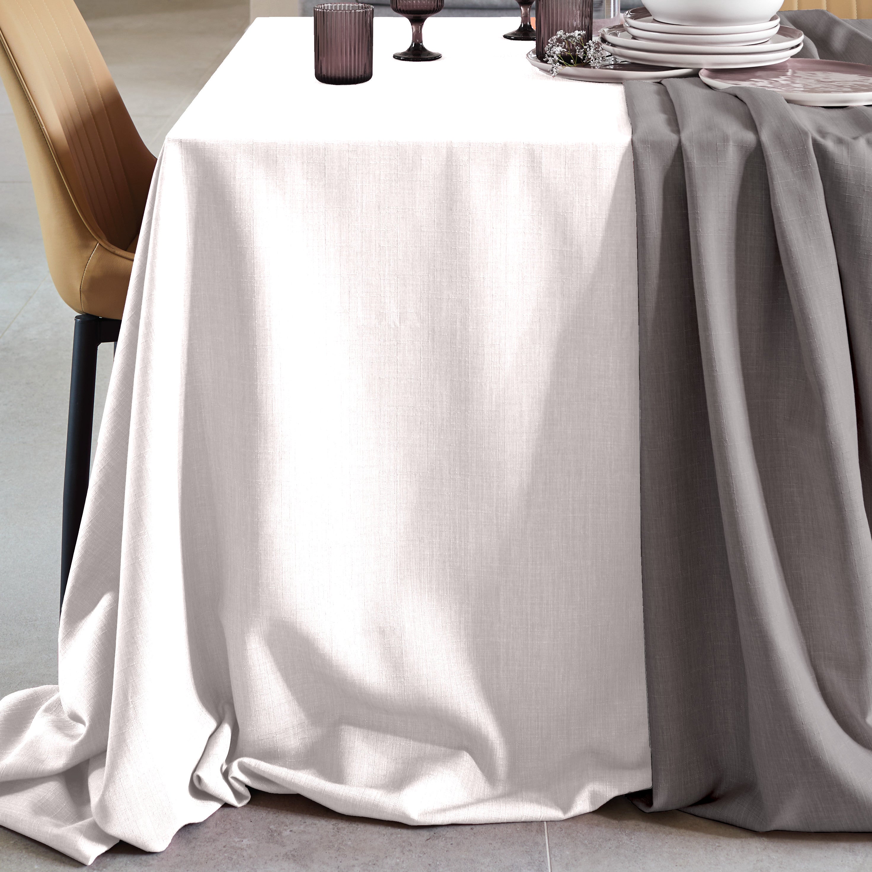 Tovaglia Antimacchia NO-STRESS Cucina Moreali Tessile Casa Runner 45x150 Bianco