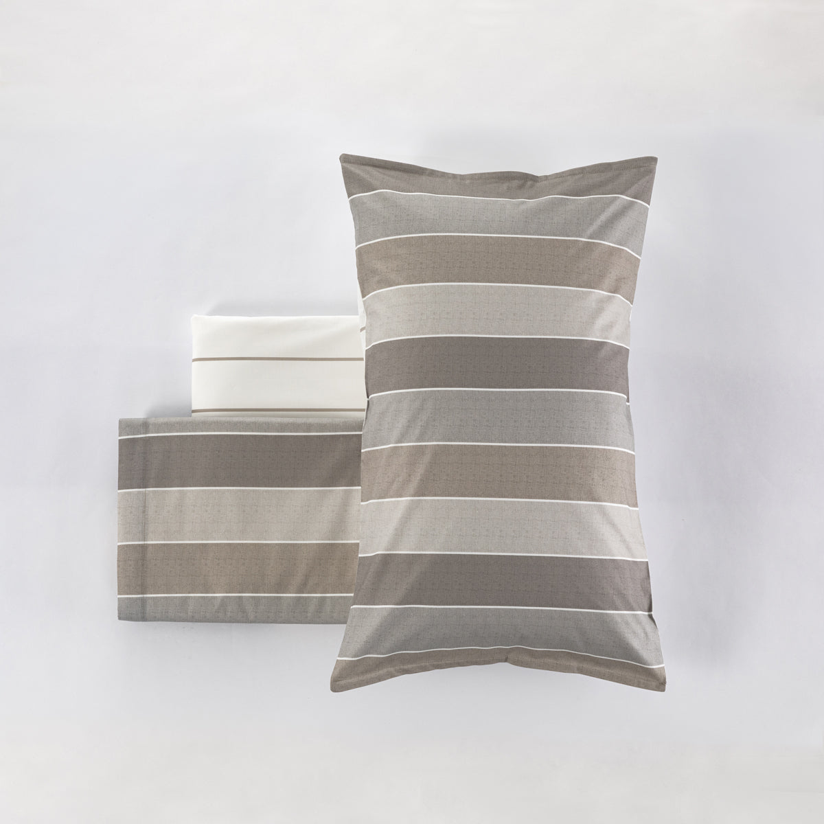 Completo Lenzuola Copriletto Rigone-Righe EASY Letto Moreali Tessile Casa Singolo Lino