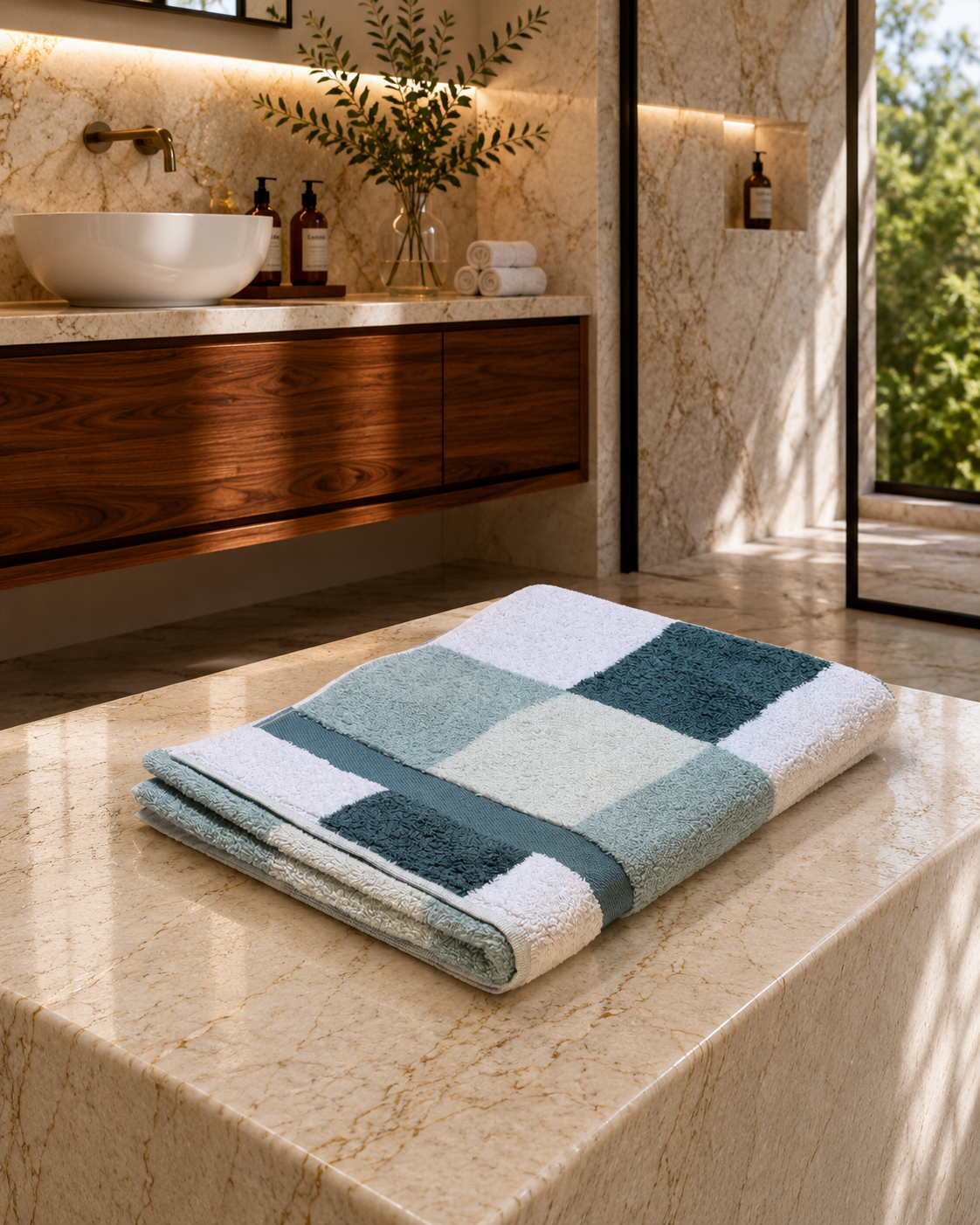 Asciugamano MAXI Cotone Americano Tinto Filo BOSTON Bagno Moreali Tessile Casa