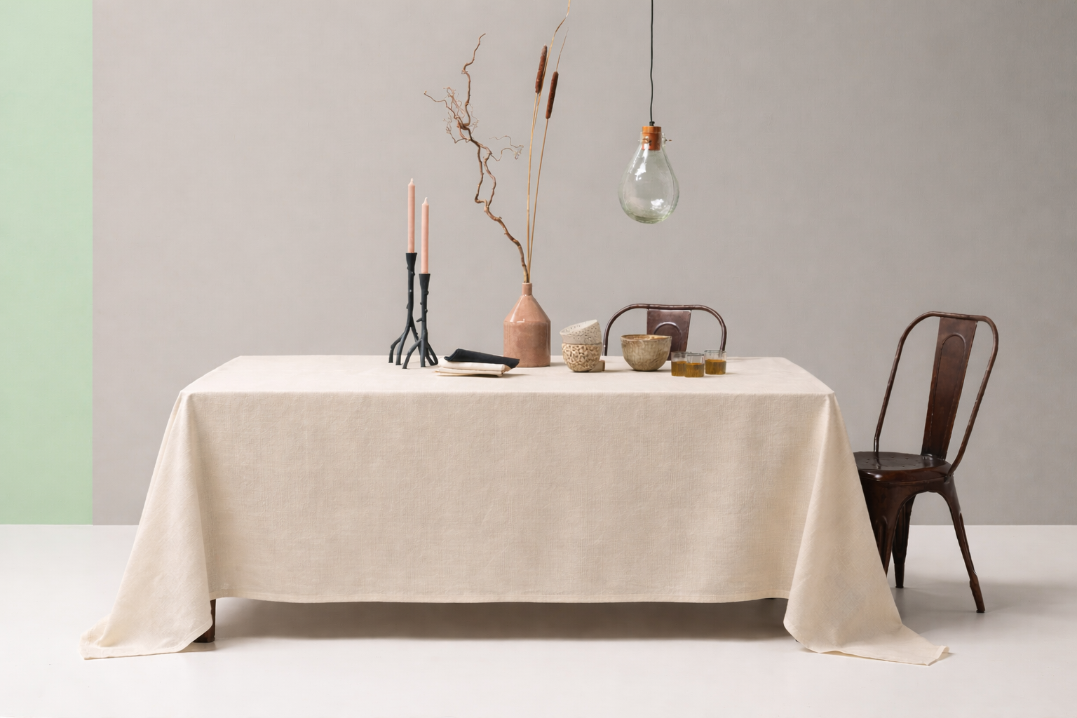 POPUP - Tovaglia Panama di Cotone MINIMAL Cucina TagHouse 150 x 230 Beige