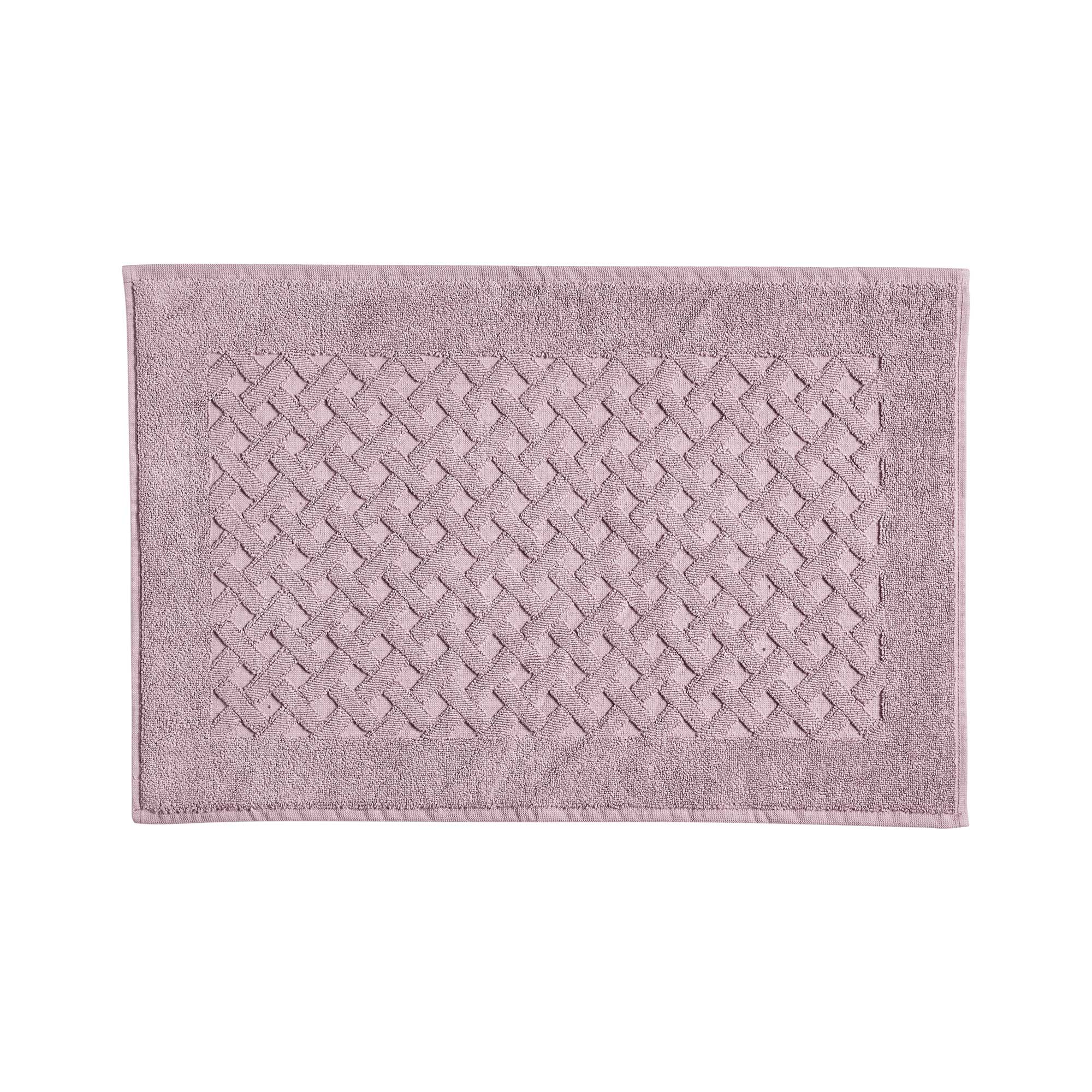 Tappeto Gommato in Spugna Intrecciata CAREZZA Bagno Moreali Tessile Casa 60 x 90 Rosa Tenue