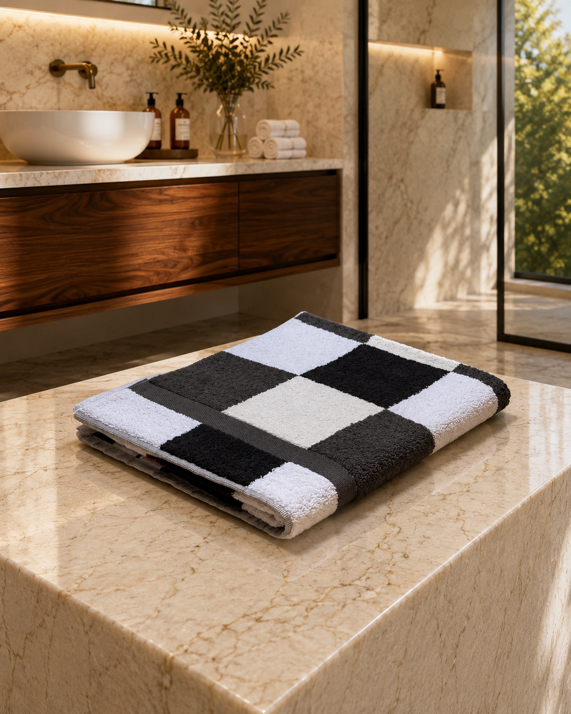 Asciugamano MAXI Cotone Americano Tinto Filo BOSTON Bagno Moreali Tessile Casa