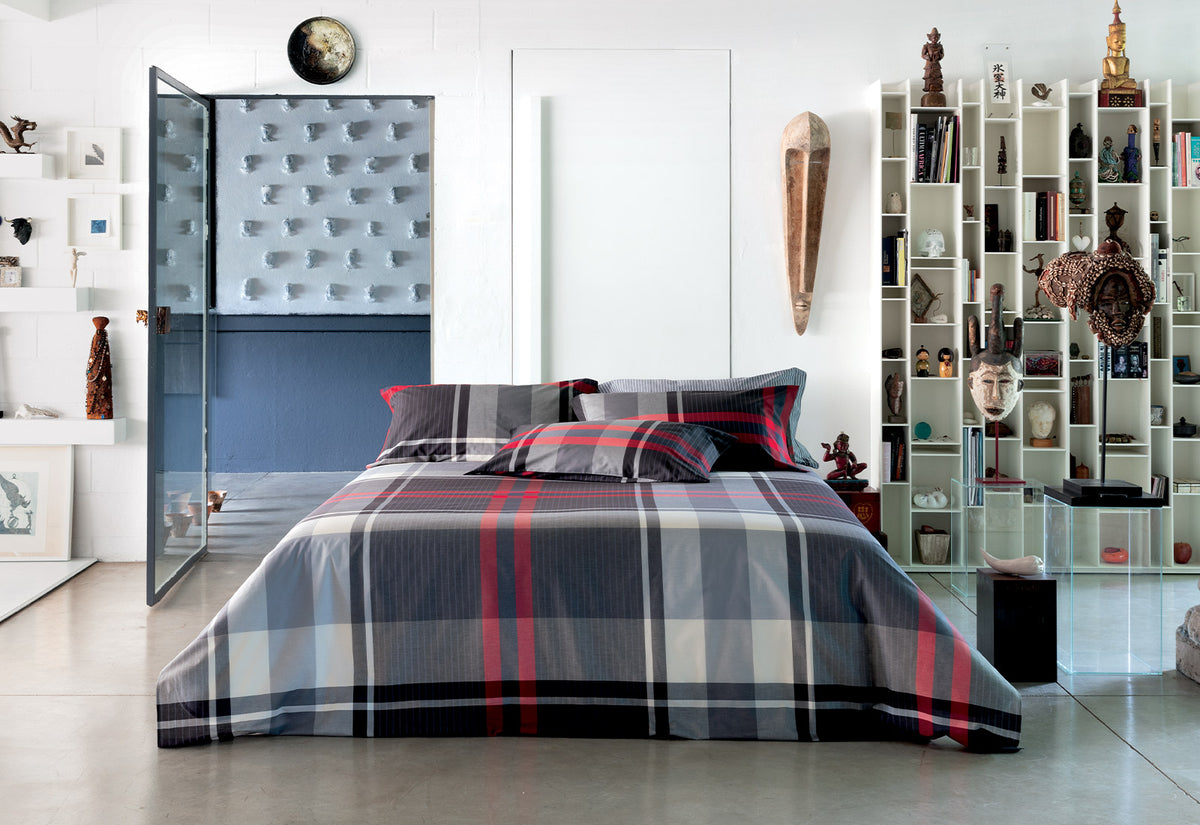 POPUP - Parure Lenzuola BOSSI Harris - Singolo Letto Bossi Singolo Tinto Filo