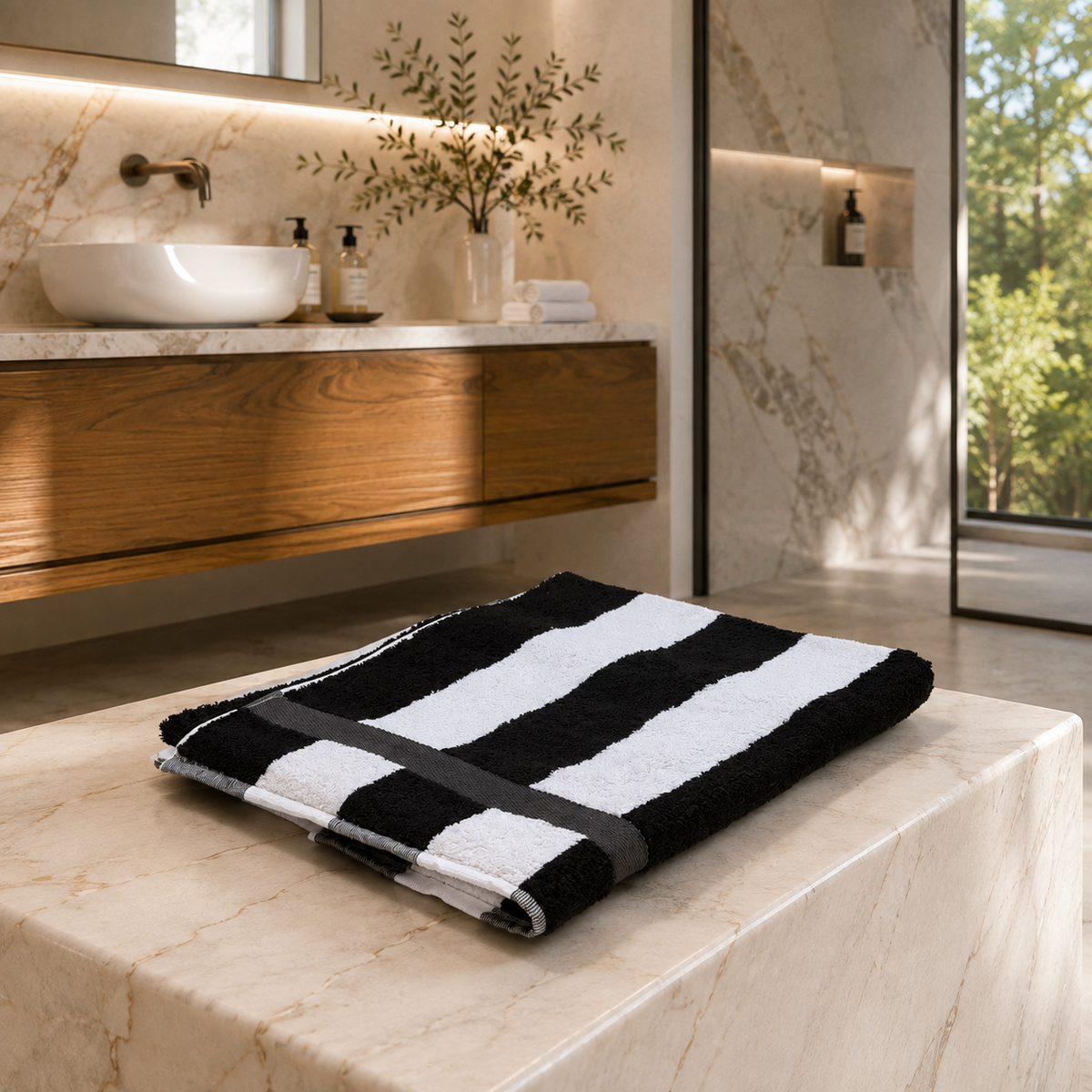 Asciugamano MAXI Cotone Americano Tinto Filo VANCOUVER Bagno Moreali Tessile Casa