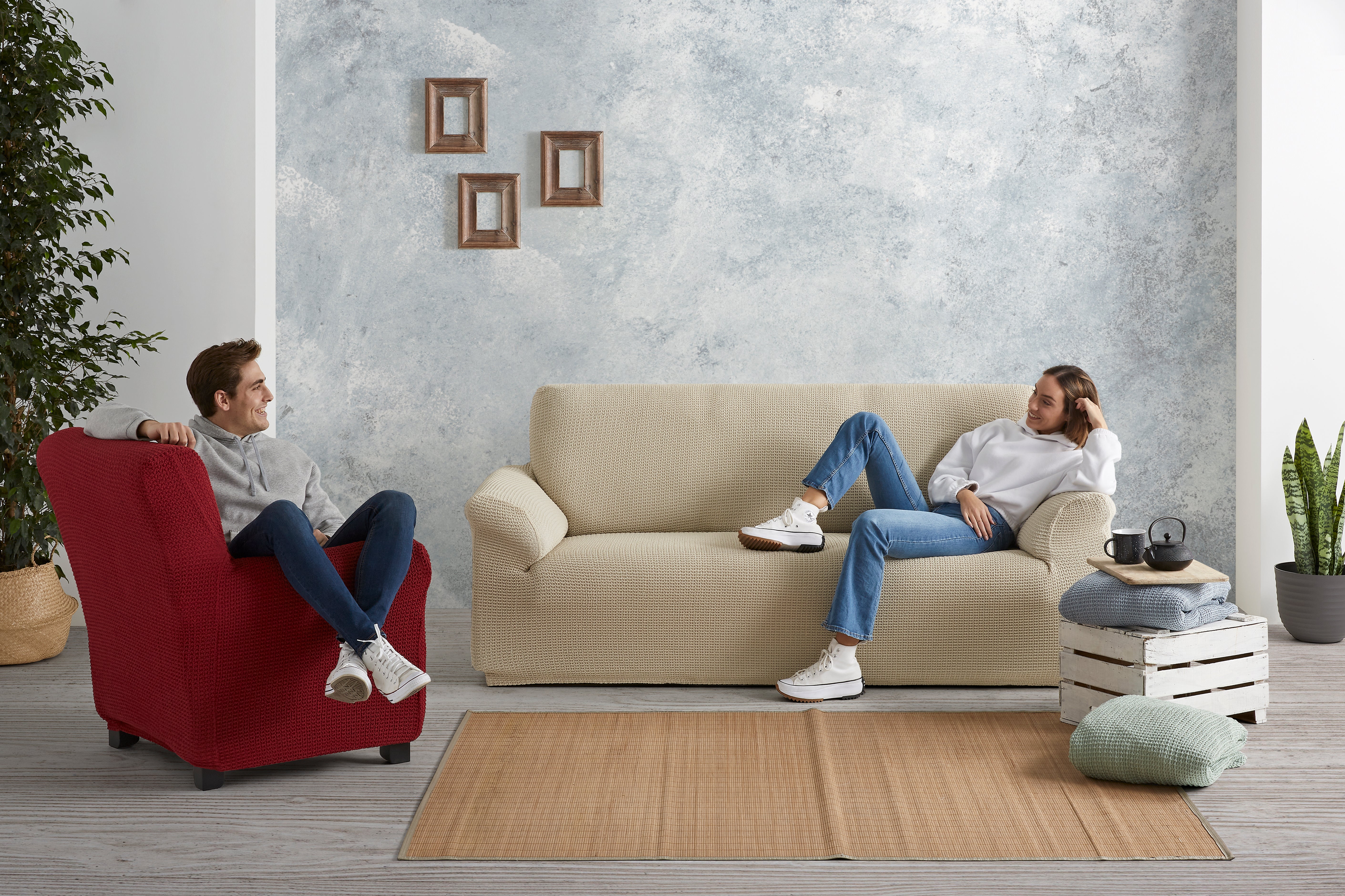 Copridivano Nido D'Ape Multi-Stretch Soggiorno Belmarti