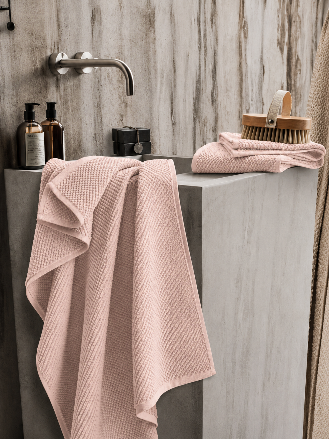 Coppia Asciugamani Jacquard CHICCHI DI RISO