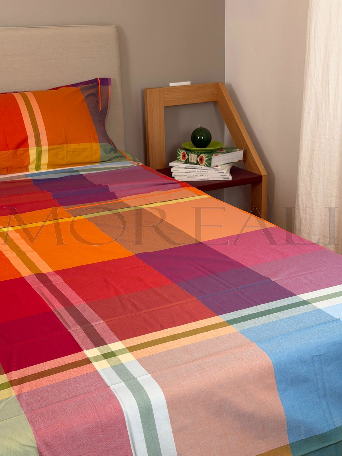 Parure Lenzuola BOSSI Parrot Letto Bossi Matrimoniale Tinto Filo