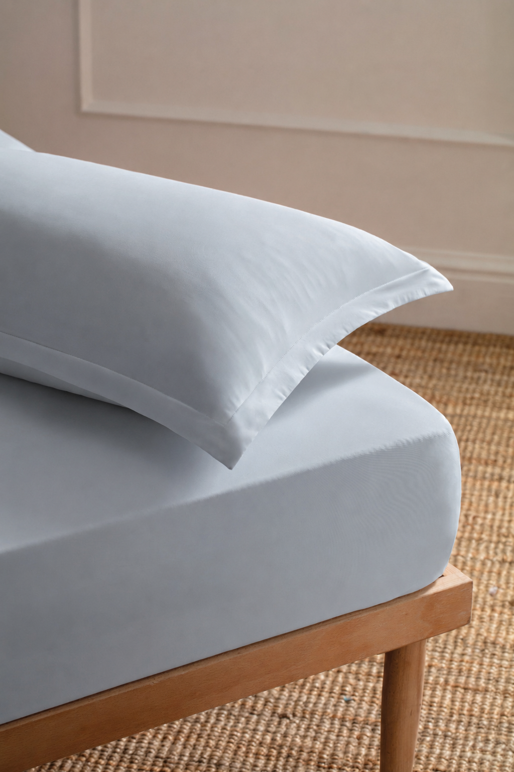 Sotto con Angoli Rinfrescante BE COOL Letto Riviera Singolo | da 80x190 a 105x220 Azzurro Polvere