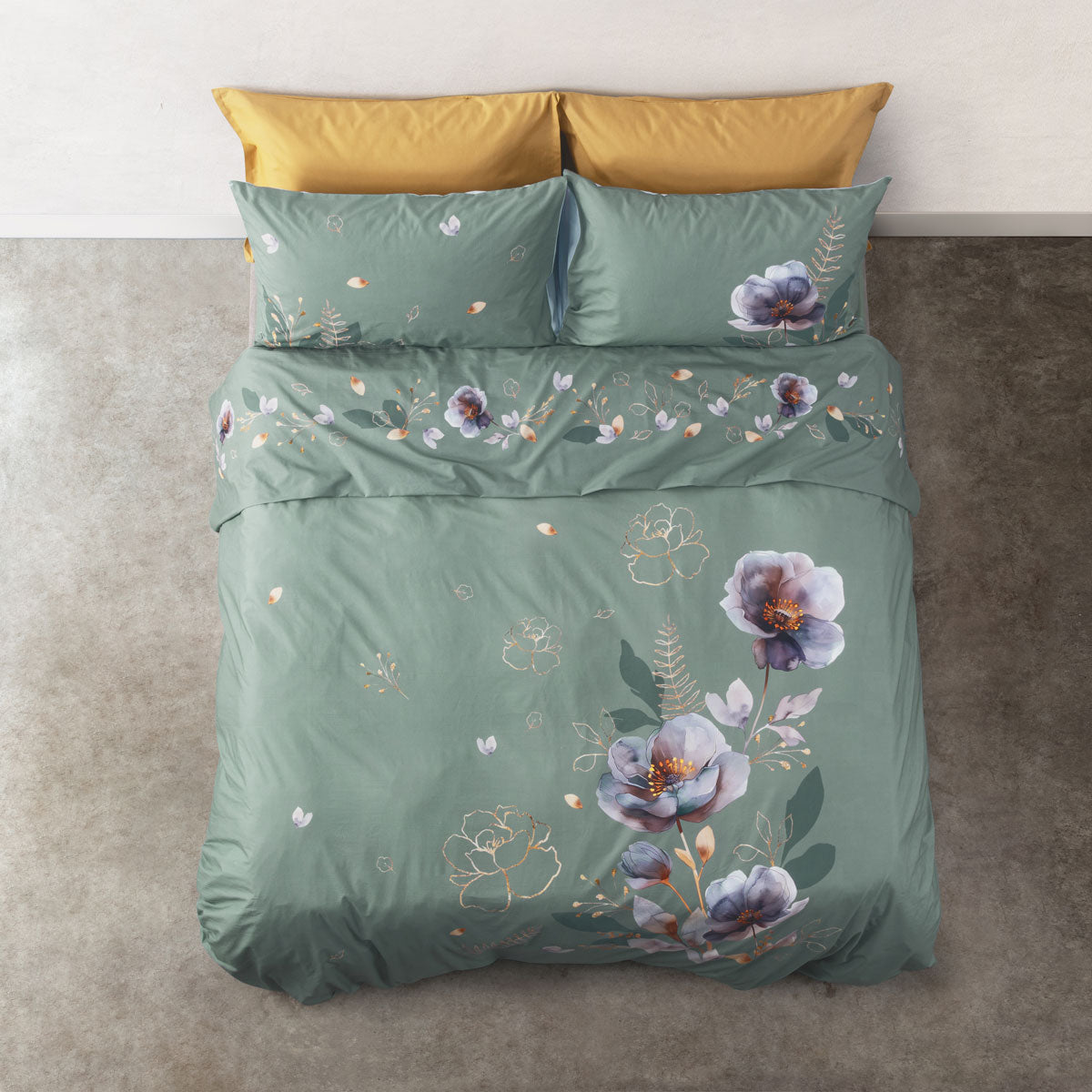 Completo Lenzuola Copriletto Madapolam FLOWER POWER 2673 Letto Cogal