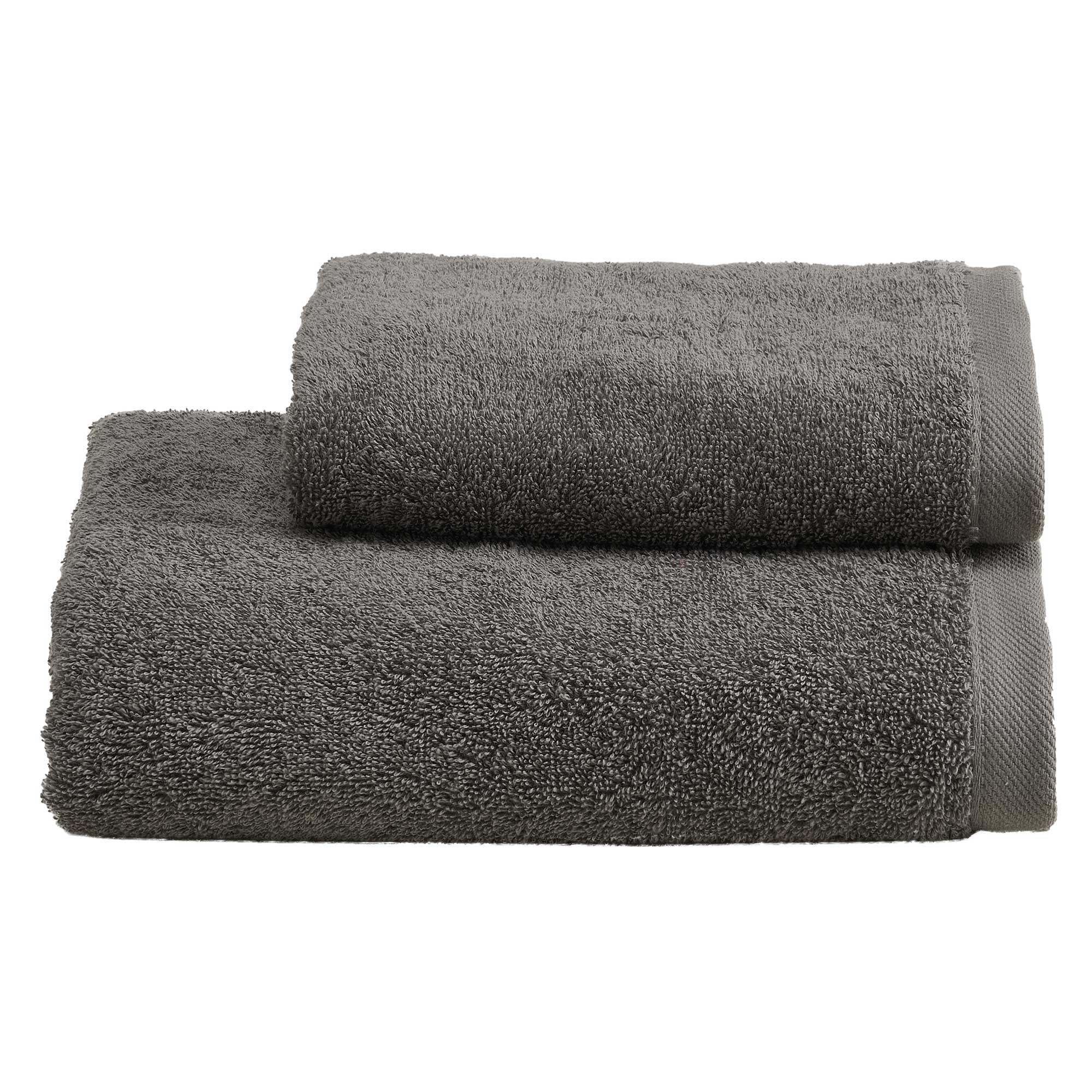 Set Asciugamani Soft CAREZZA Bagno Moreali Tessile Casa 60 x 110 / 40 x 60 Antracite