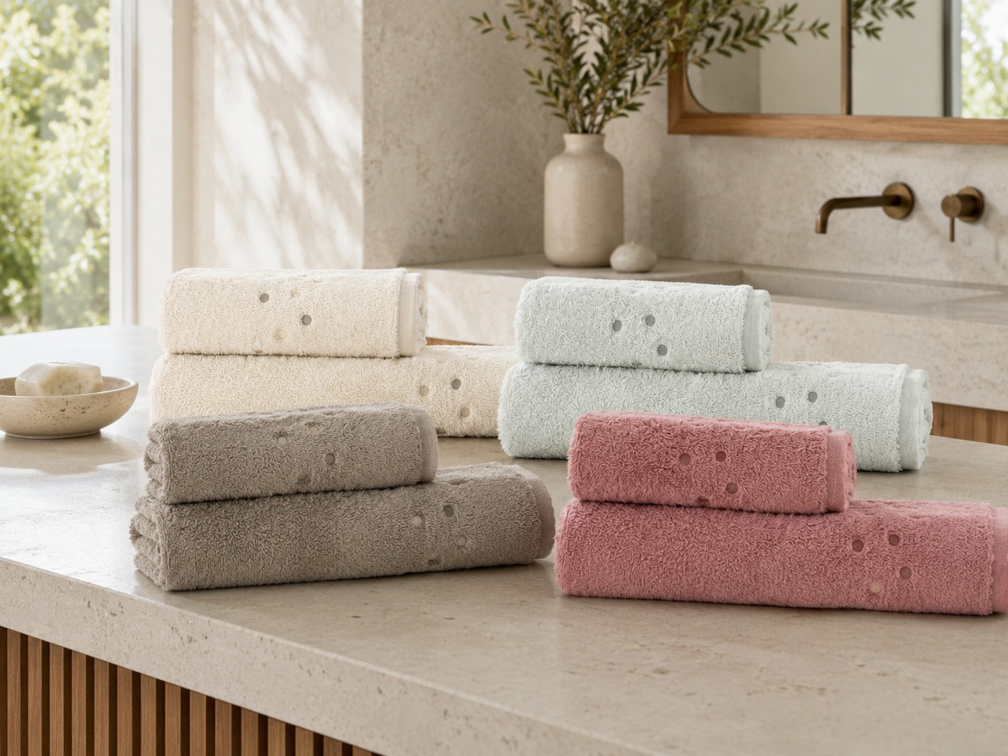 Set Asciugamani Ricamato MILANO Bagno Galizzi