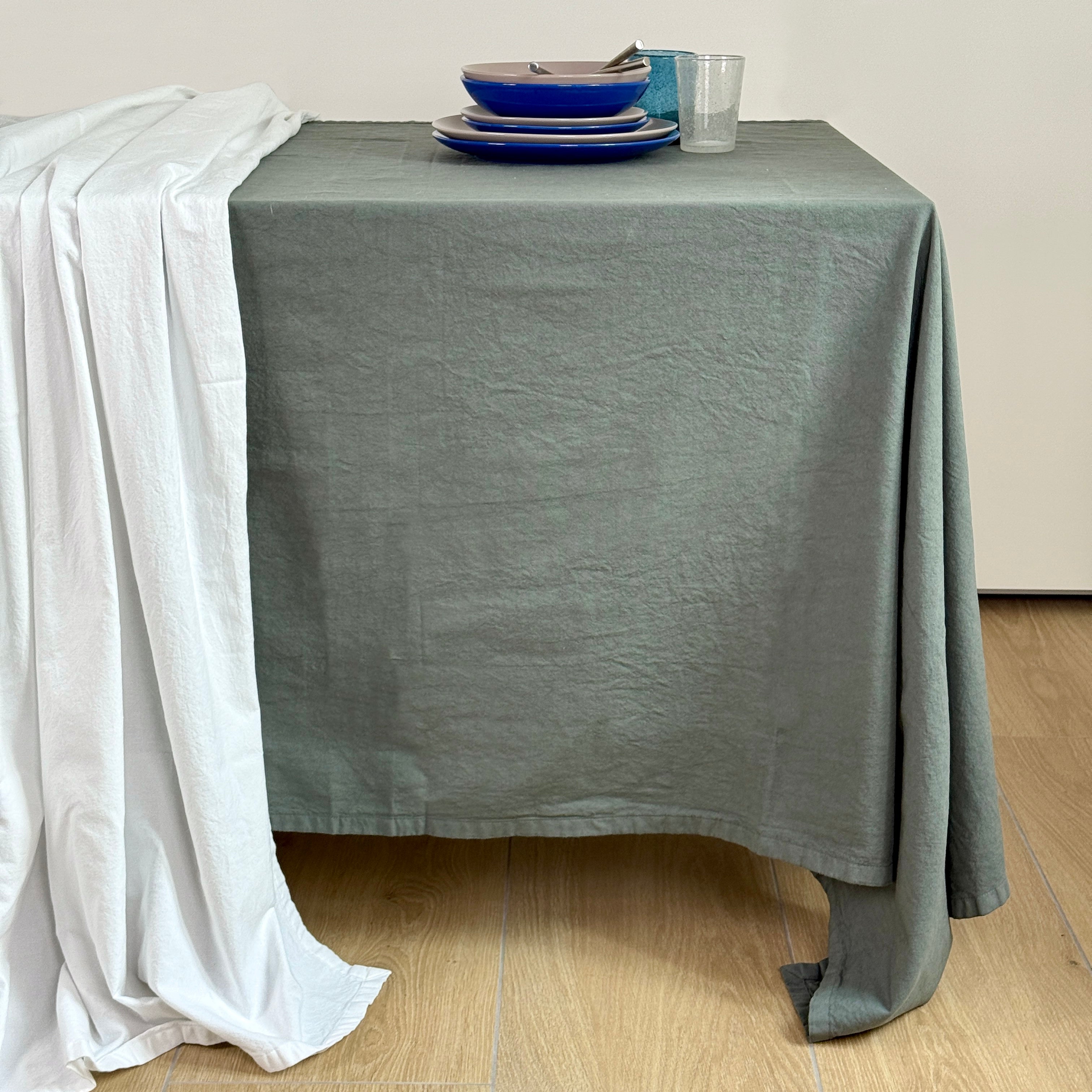 Tovaglia No-Stiro Cotone STONE Cucina Moreali Tessile Casa 150 x 180 Antracite