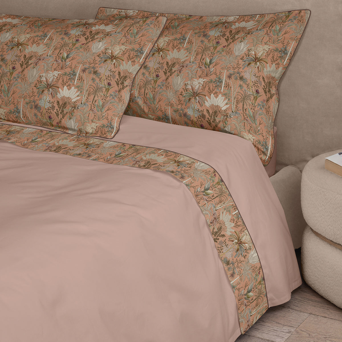 Completo Lenzuola Raso 300 Fili DRAA Letto Fazzini