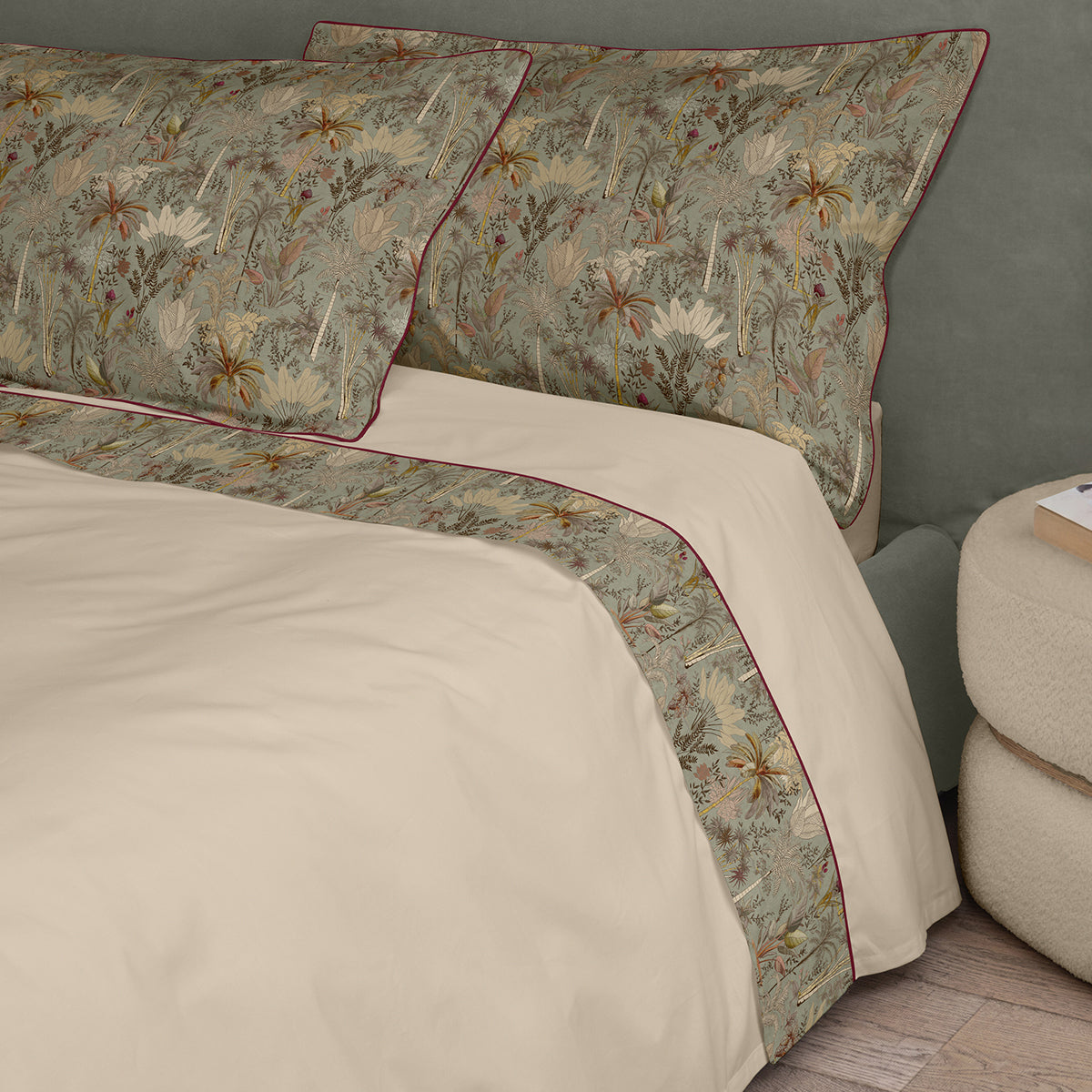 Completo Lenzuola Raso 300 Fili DRAA Letto Fazzini