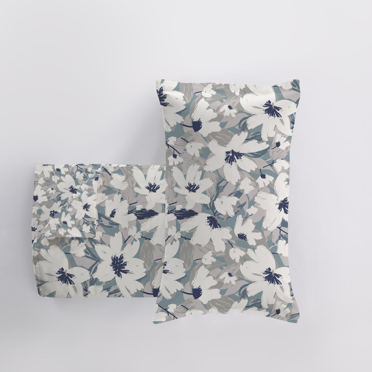Parure Copripiumino Double Madapolam LES UNIQUES 2624 Letto Cogal Matrimoniale Metal Blue