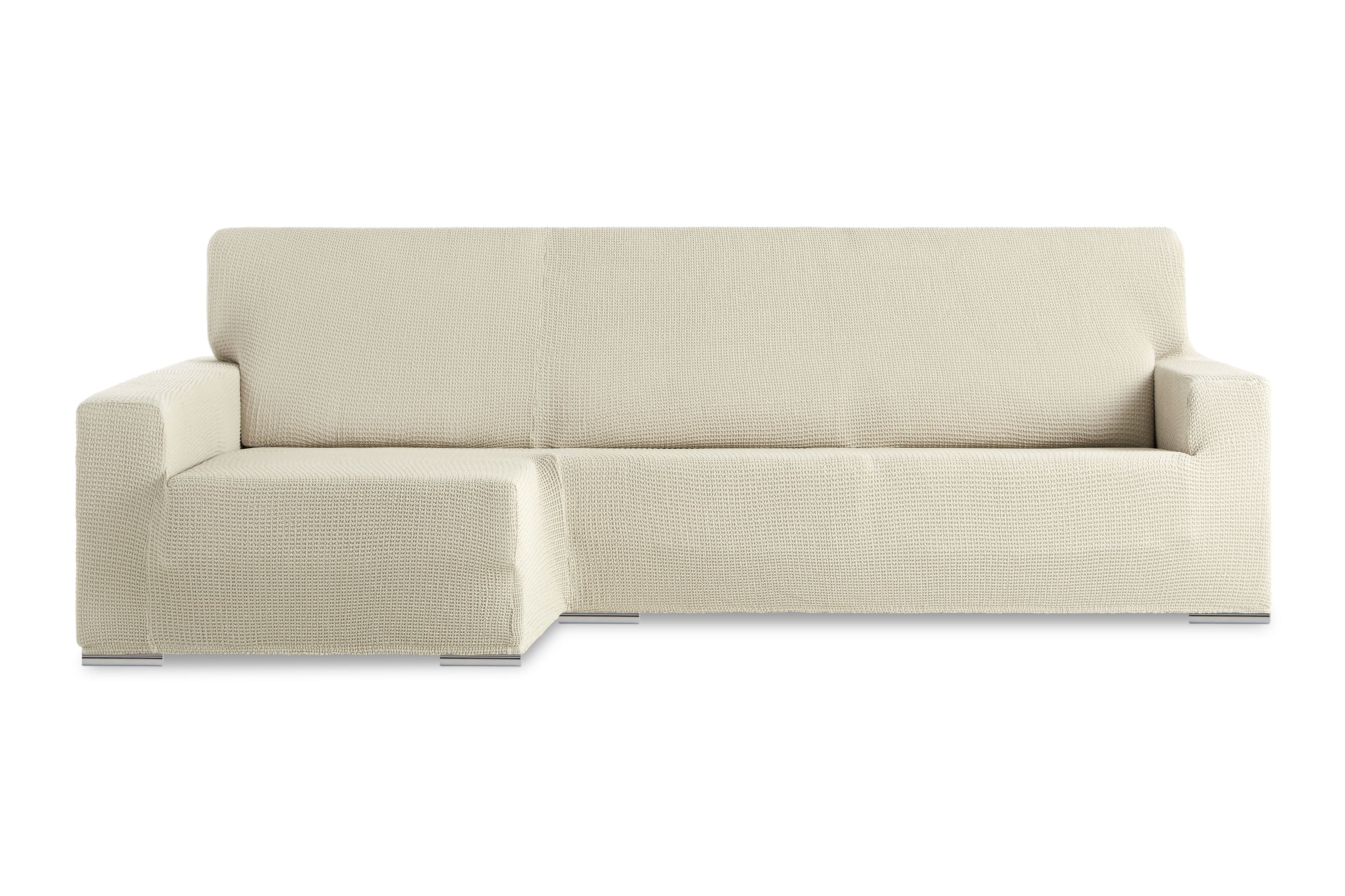 Copridivano Chaise Longue Bracciolo Lungo Soggiorno Belmarti Destra Panna