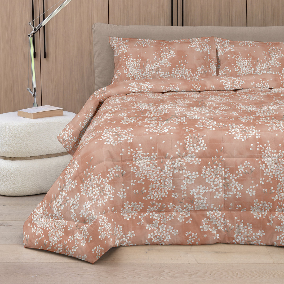 Trapunta Percalle KIMONO Letto Fazzini 270 x 270 Sandalo