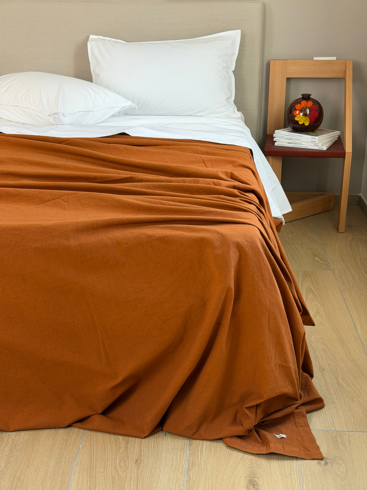 Copriletto No-Stiro ESSENZIALE Letto Moreali Tessile Casa Matrimoniale 270 x 270 Terracotta