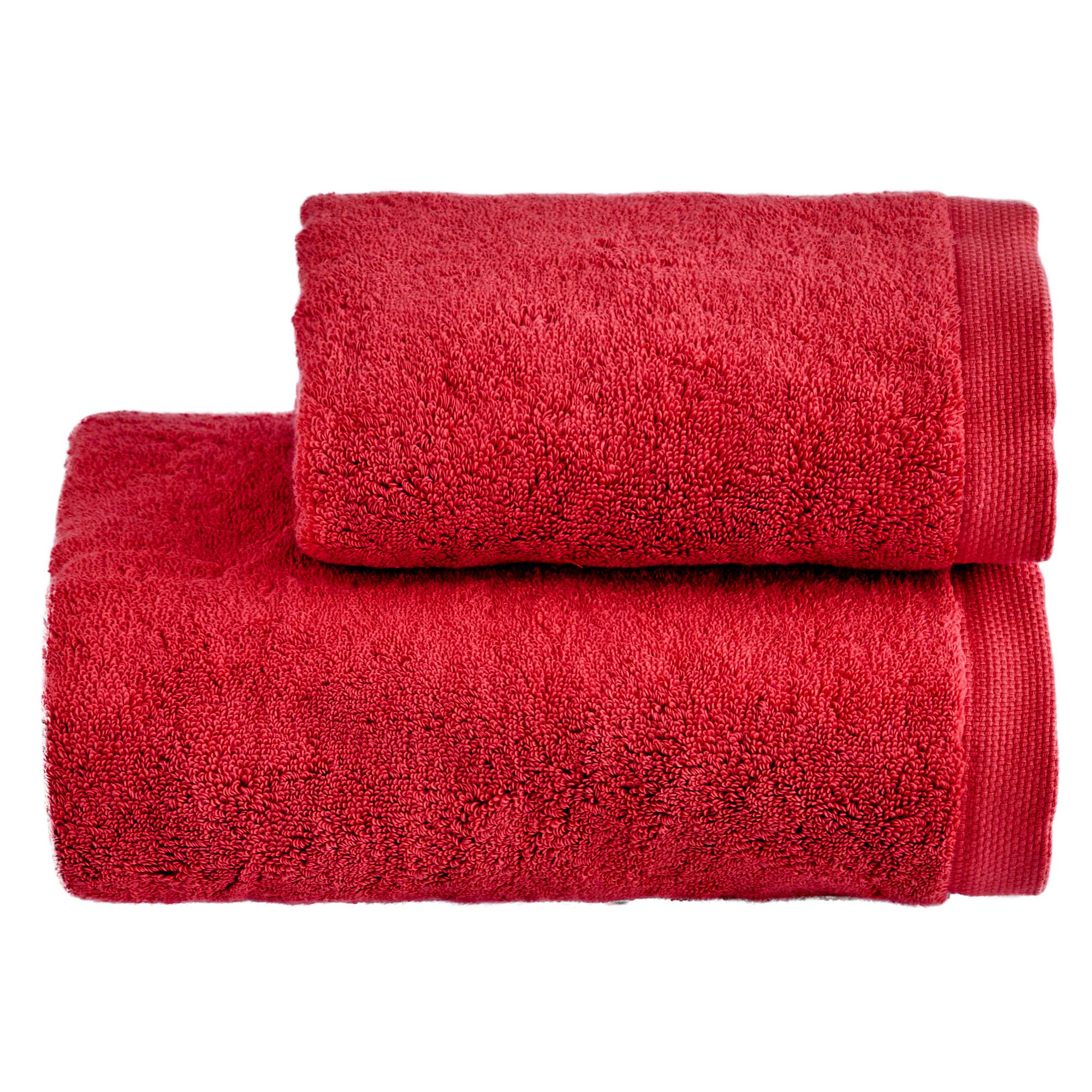 Set Asciugamani Super Soft ABBRACCIO Bagno Moreali Tessile Casa 60 x 100 / 40 x 60 Melograno
