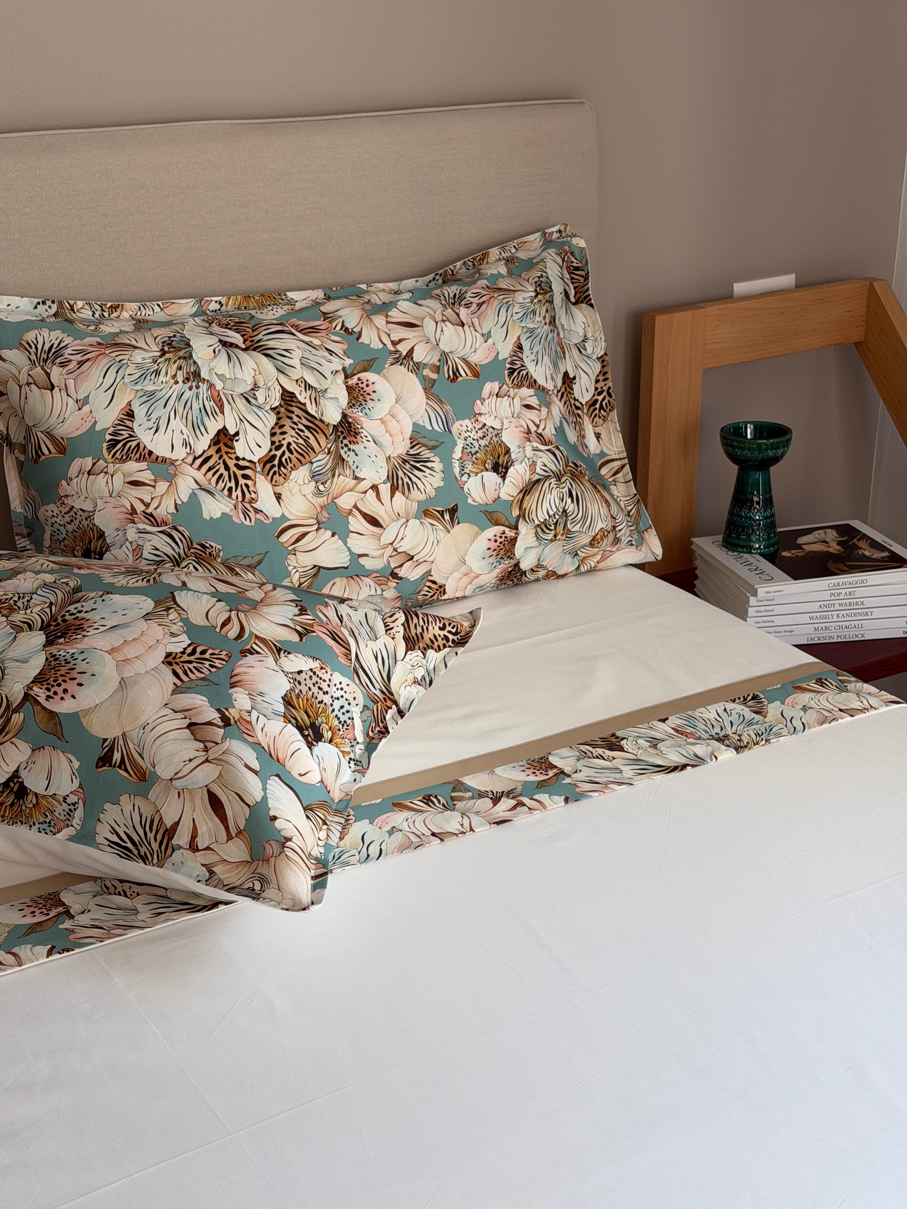 Completo Lenzuola Bordo Raso TIGER Letto Moreali Tessile Casa