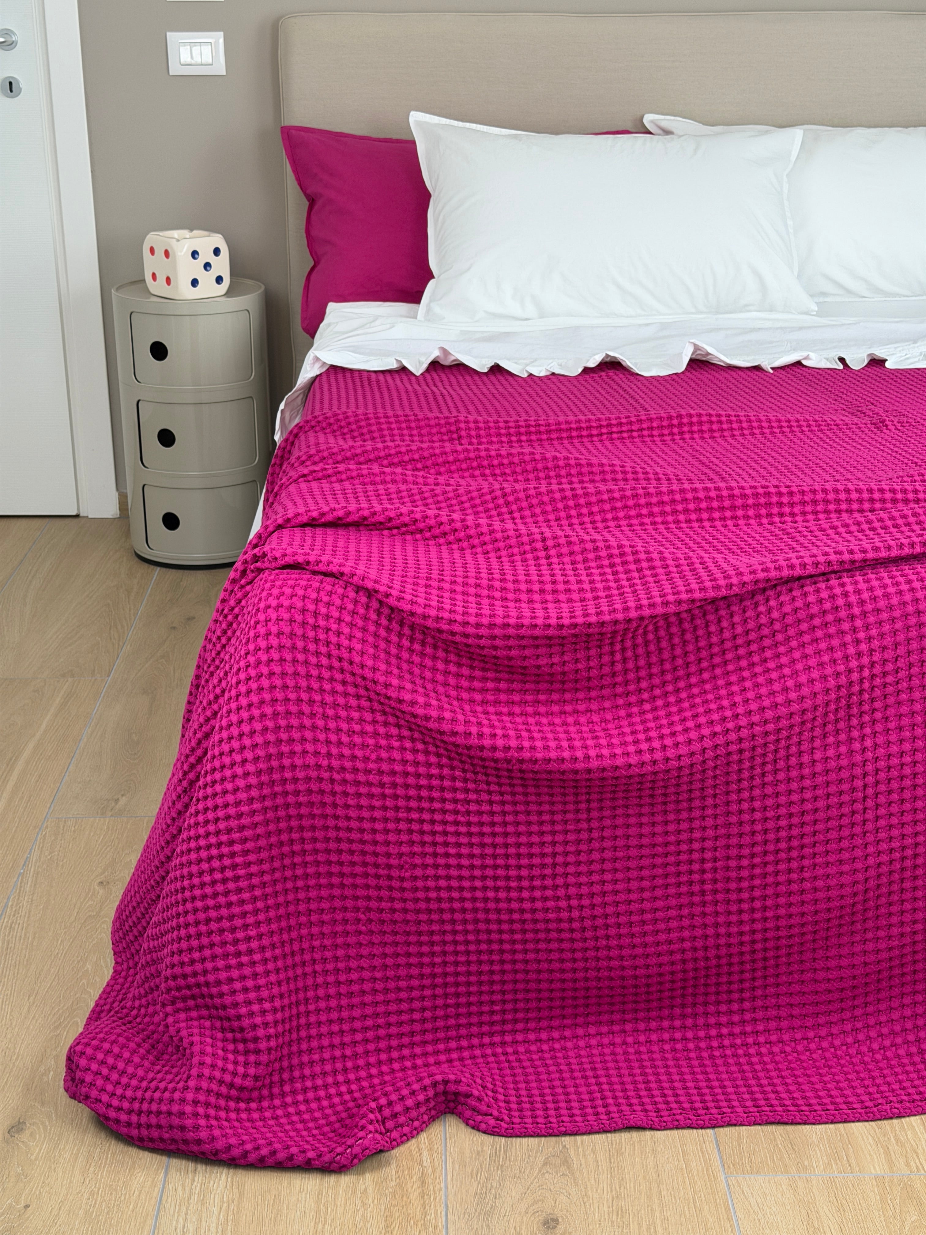 Copriletto Ape Regina Made in Italy Letto Moreali Tessile Casa Matrimoniale 270 x 270 Orchidea