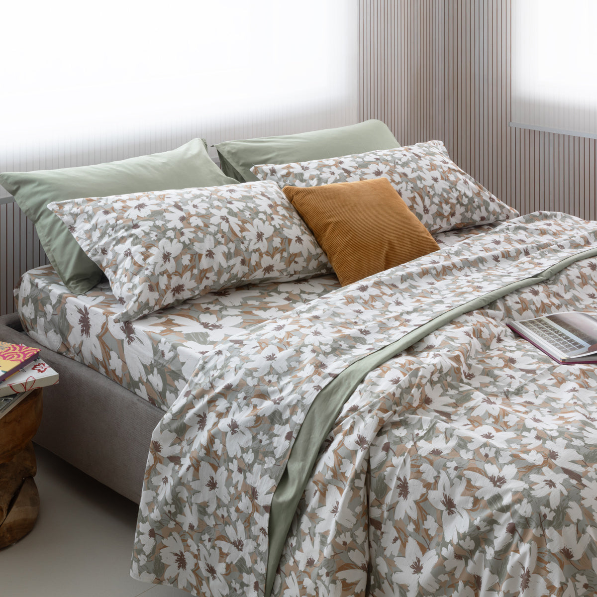 Completo Lenzuola Copriletto Madapolam LES UNIQUES 2624 Letto Cogal