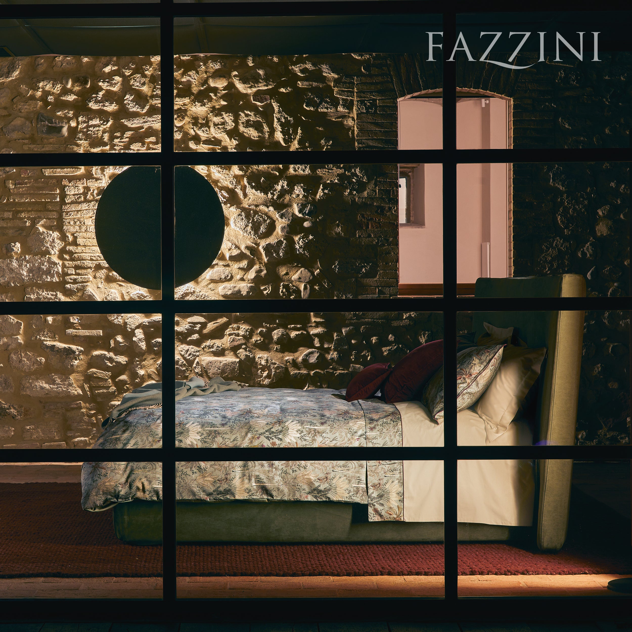 Parure Copripiumino Raso 300 Fili DRAA Letto Fazzini