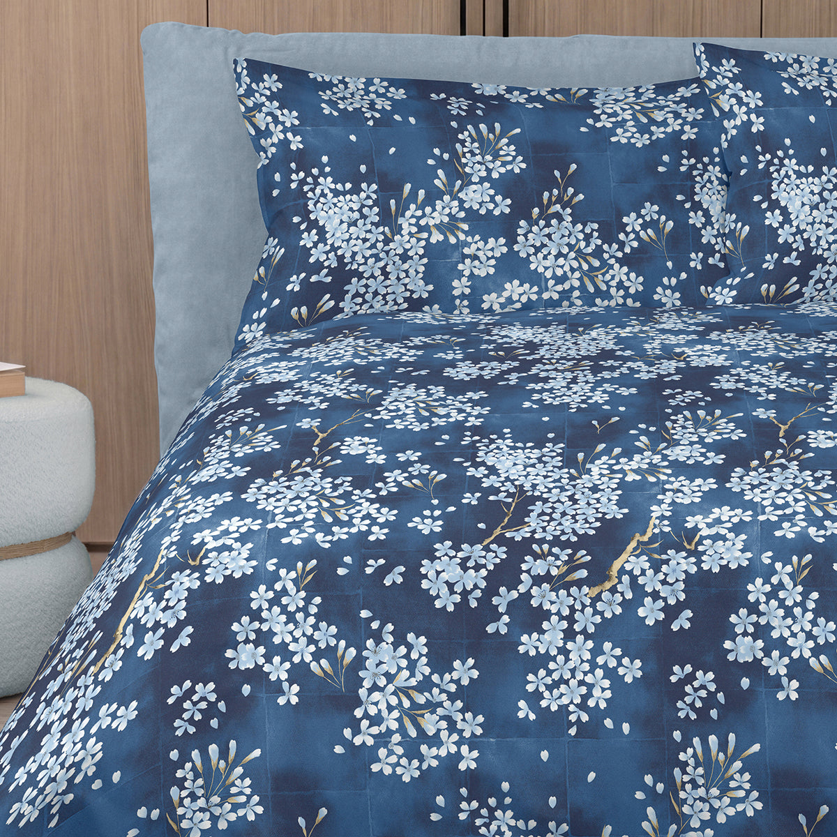 Parure Copripiumino Percalle KIMONO Letto Fazzini