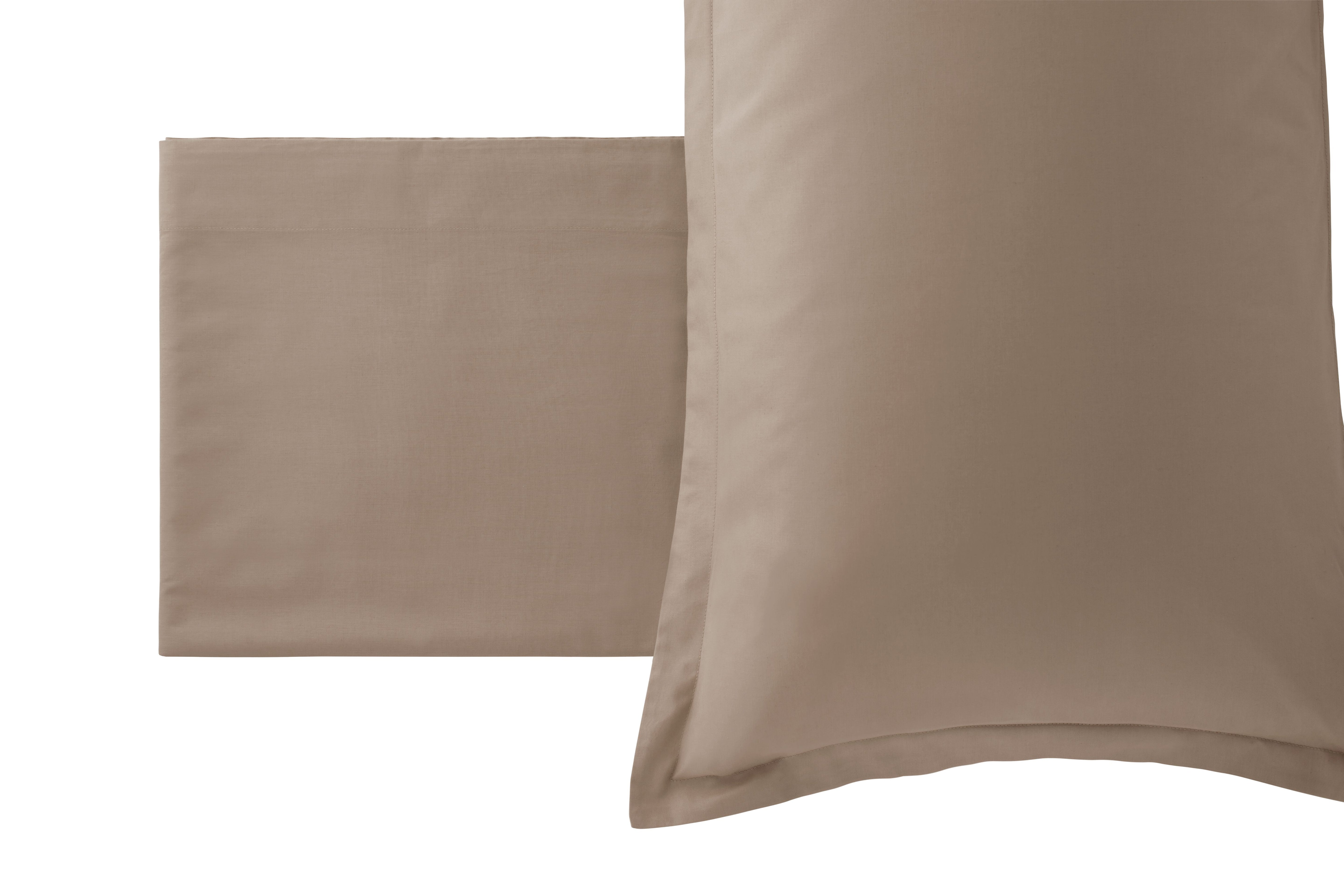 Parure Lenzuola Madapolam MINIMAL Letto Moreali Tessile Casa Matrimoniale Marron Glacè