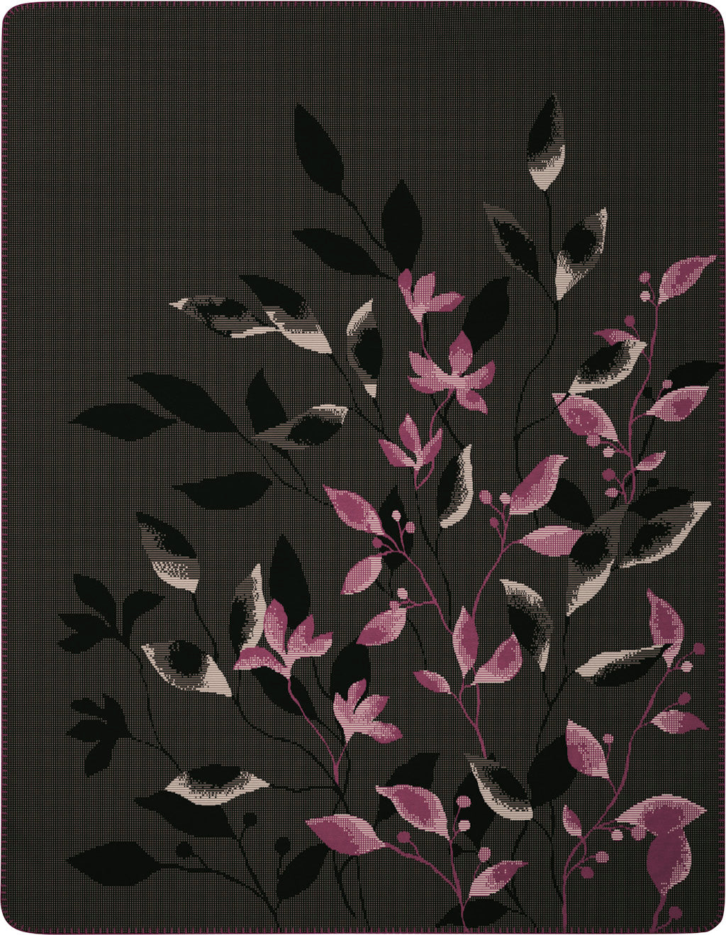 Plaid Caldo Cotone Dark Wine