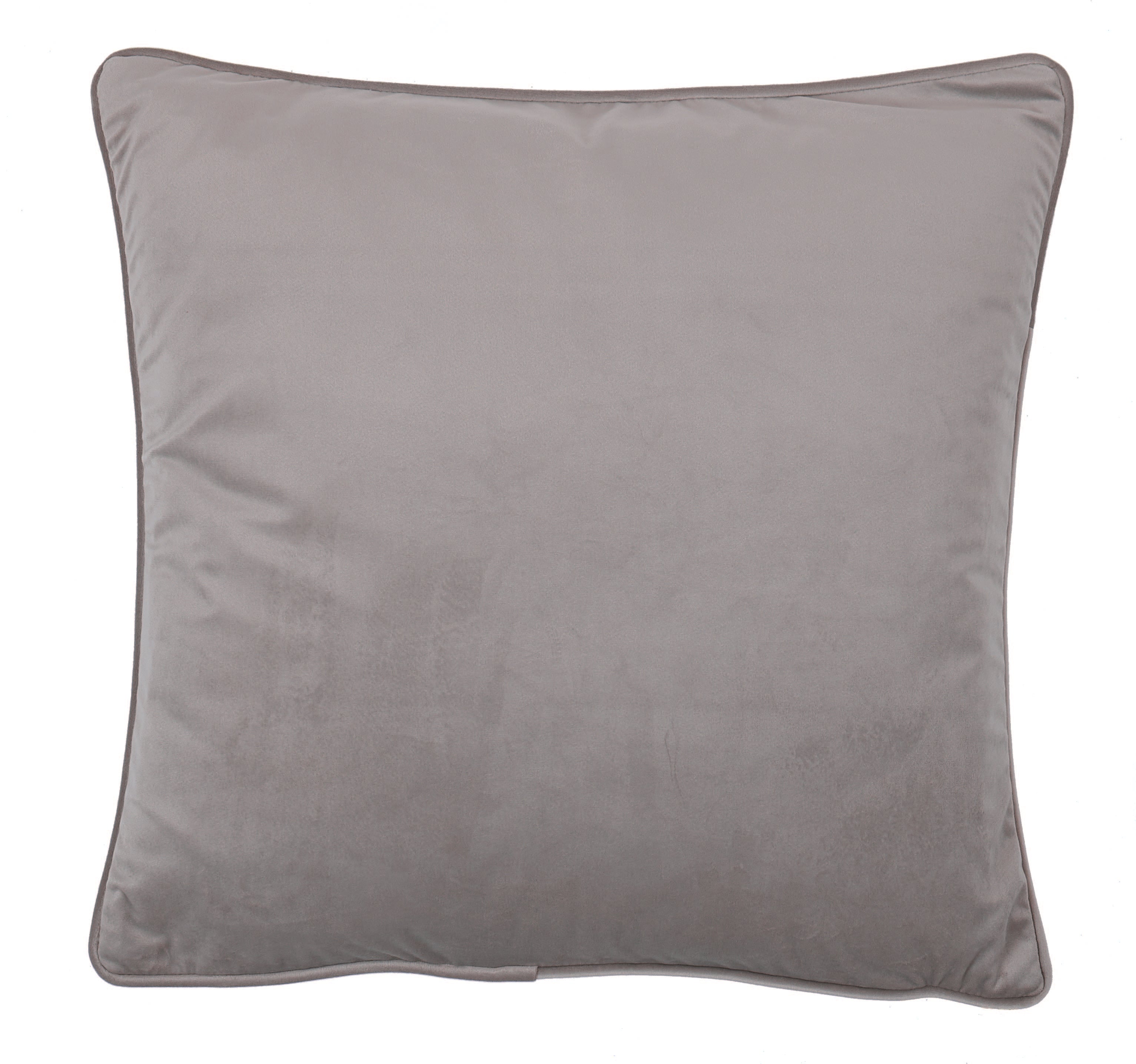 Fodera Cuscino Arredo Piping VELLUTO Made in Italy Soggiorno Moreali Tessile Casa 50 x 50 Perla 19