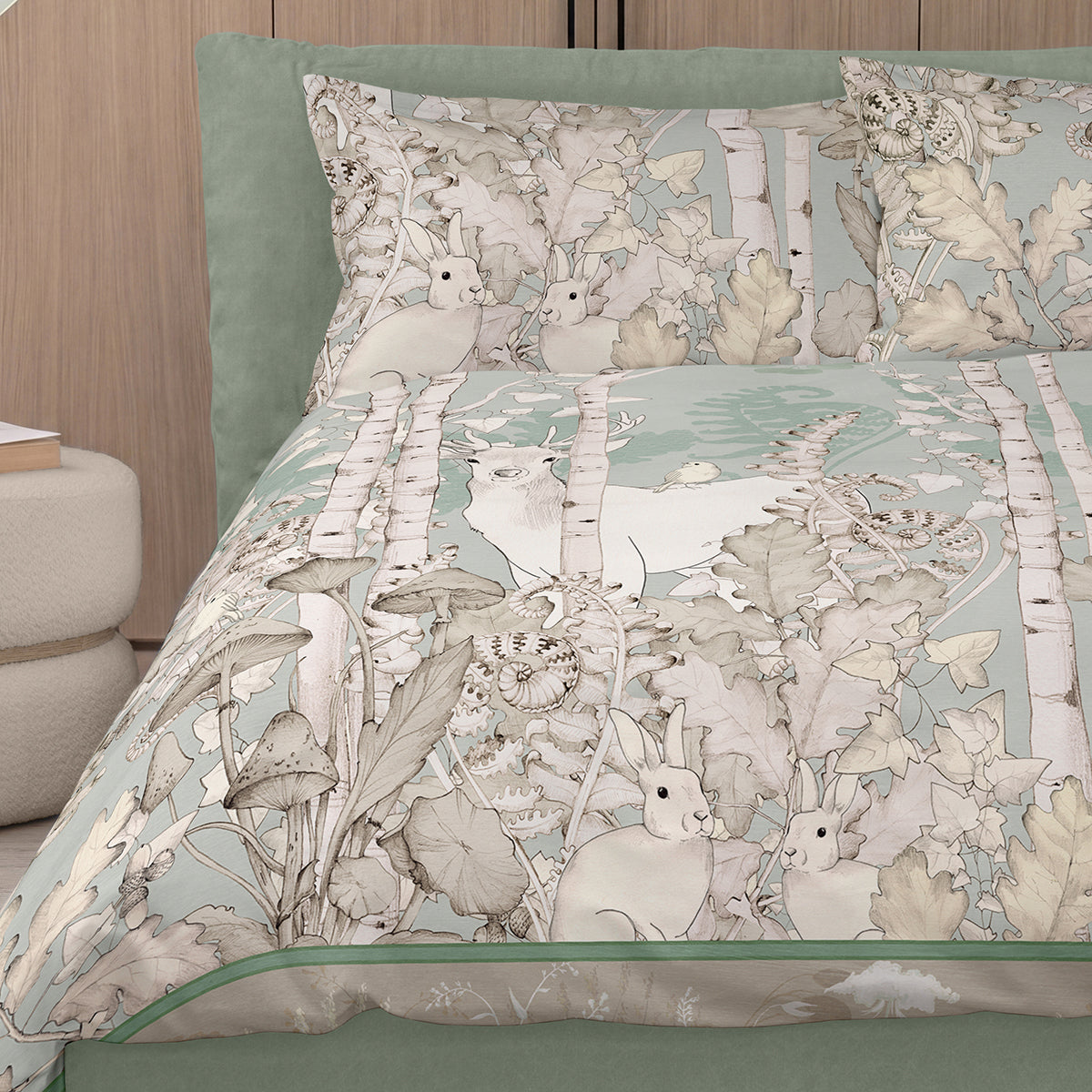 Parure Copripiumino Percalle YAMATO Letto Fazzini Matrimoniale Naturale