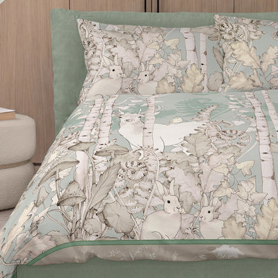 Parure Copripiumino Percalle YAMATO Letto Fazzini Matrimoniale Naturale