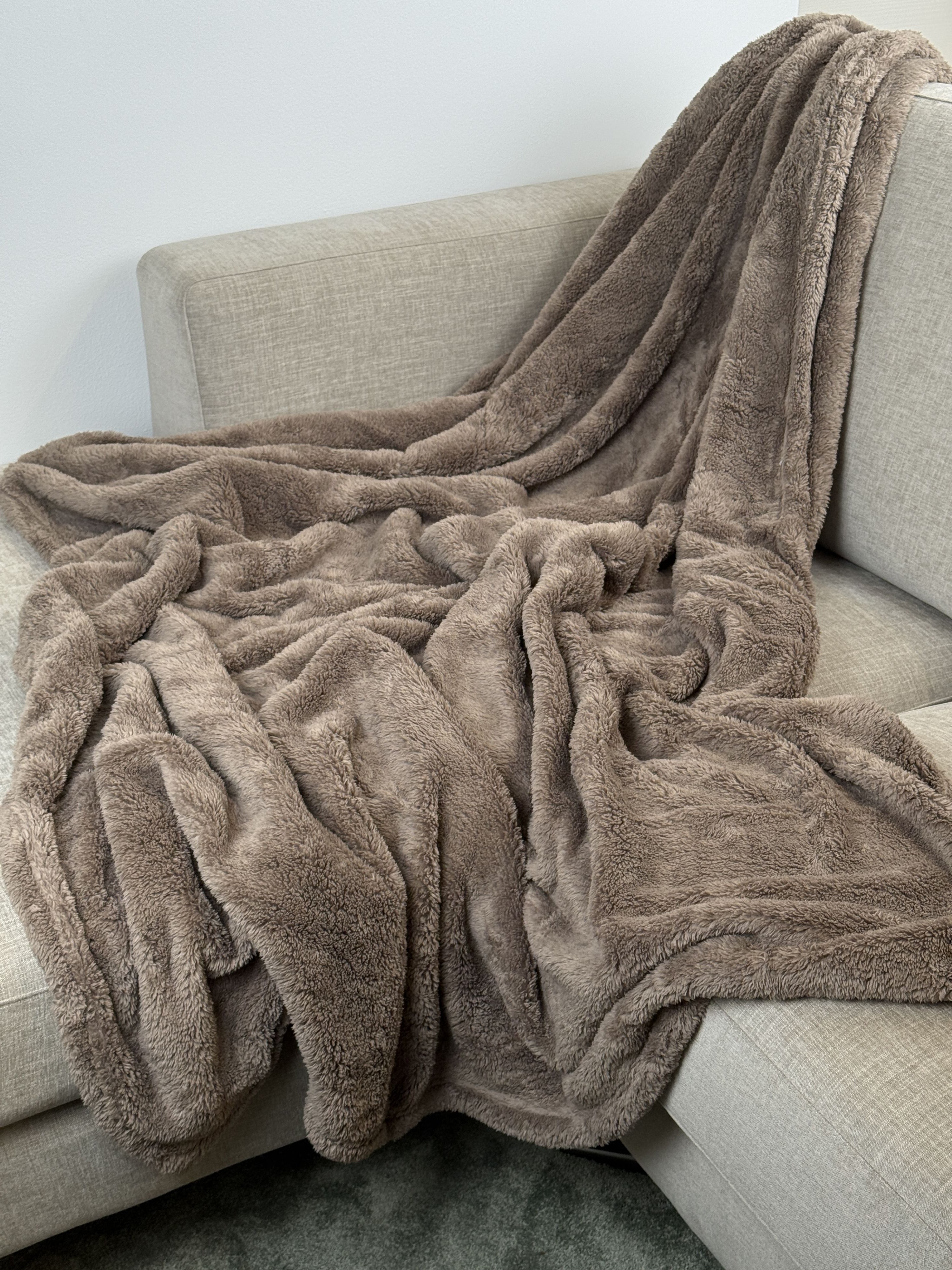 Coperta Extra Soft COCCOLA Soggiorno Moreali Tessile Casa Matrimoniale 250 x 210 Tortora