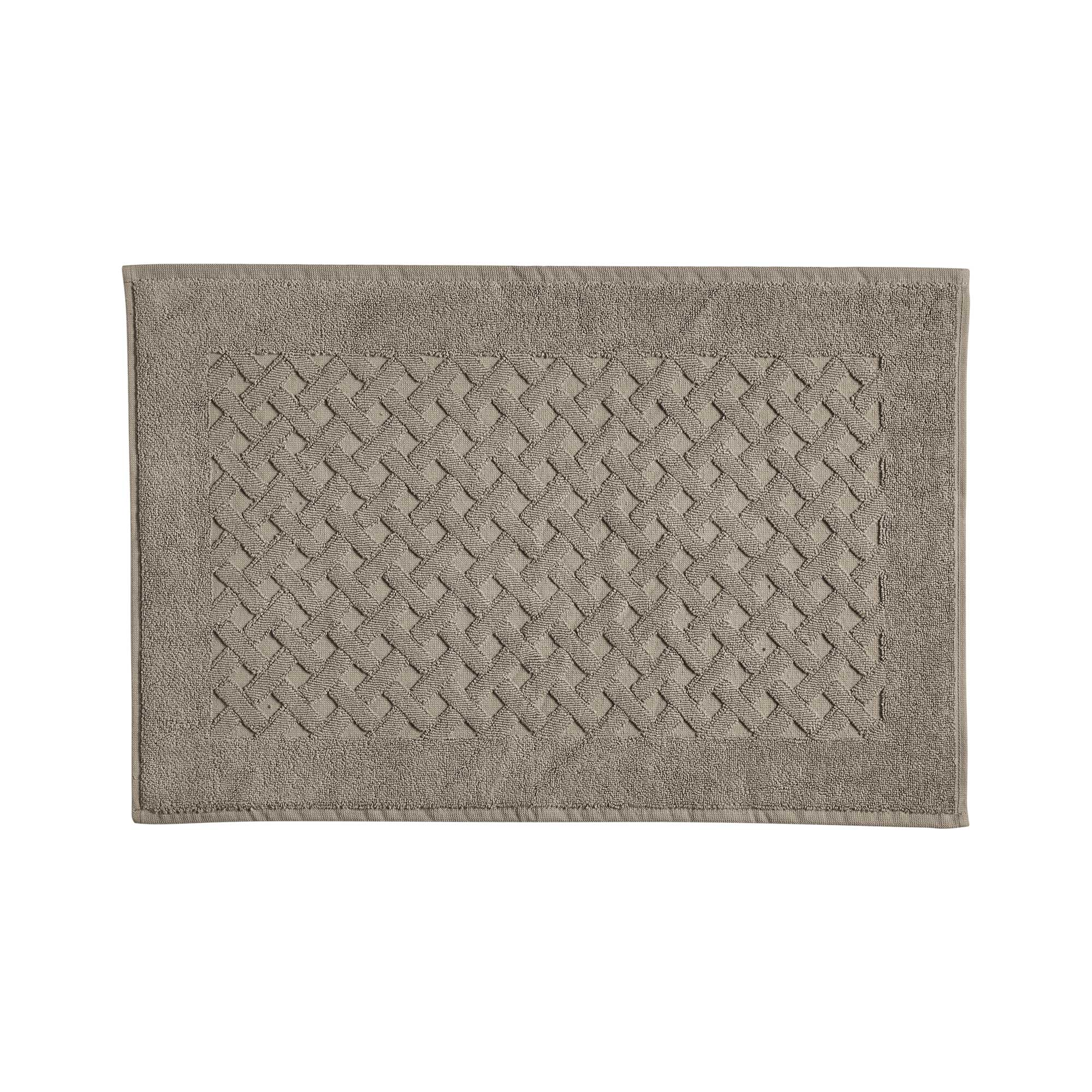 Tappeto Gommato in Spugna Intrecciata CAREZZA Bagno Moreali Tessile Casa 60 x 90 Castagna