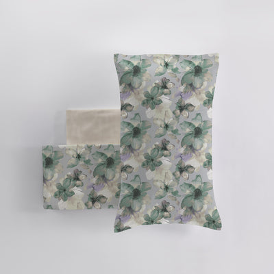 Completo Lenzuola Copriletto Madapolam LES UNIQUES 2621 Letto Cogal Matrimoniale Verde