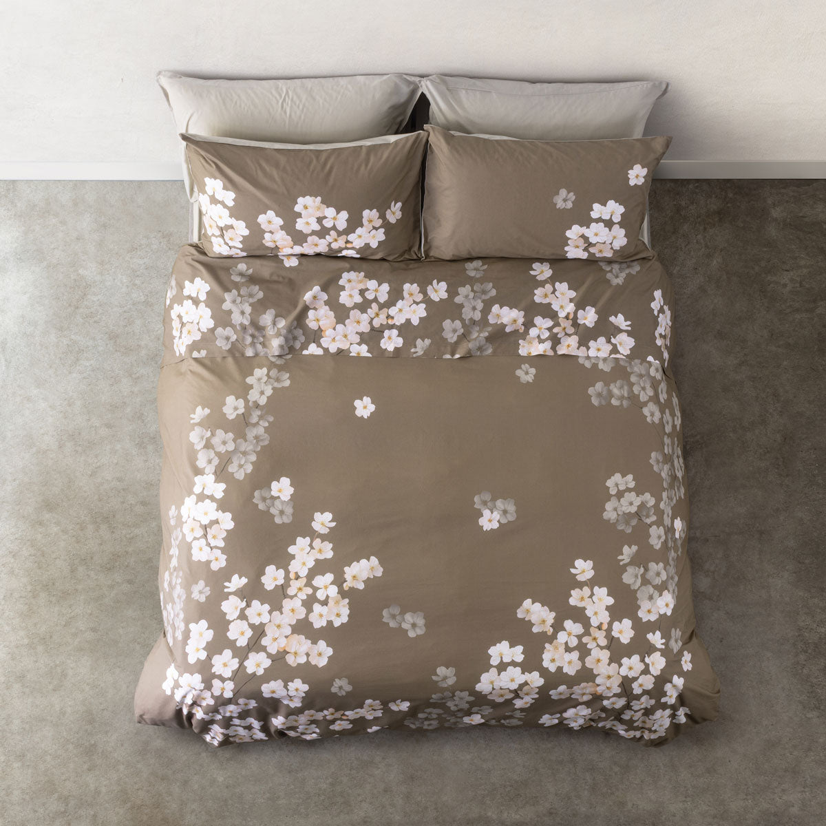 Completo Lenzuola Copriletto Madapolam FLOWER POWER 2668 Letto Cogal Matrimoniale Lino