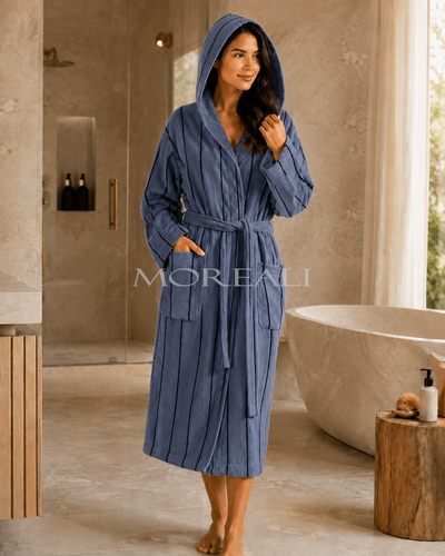 Accappatoio Unisex Tinto Filo SMART Bagno Fazzini S / M Avio/Navy