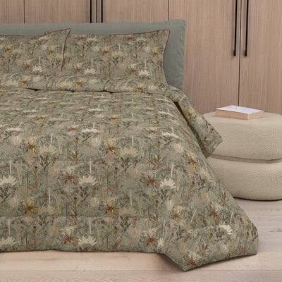 Trapunta Raso 300 Fili DRAA Letto Fazzini 270 x 270 Verde