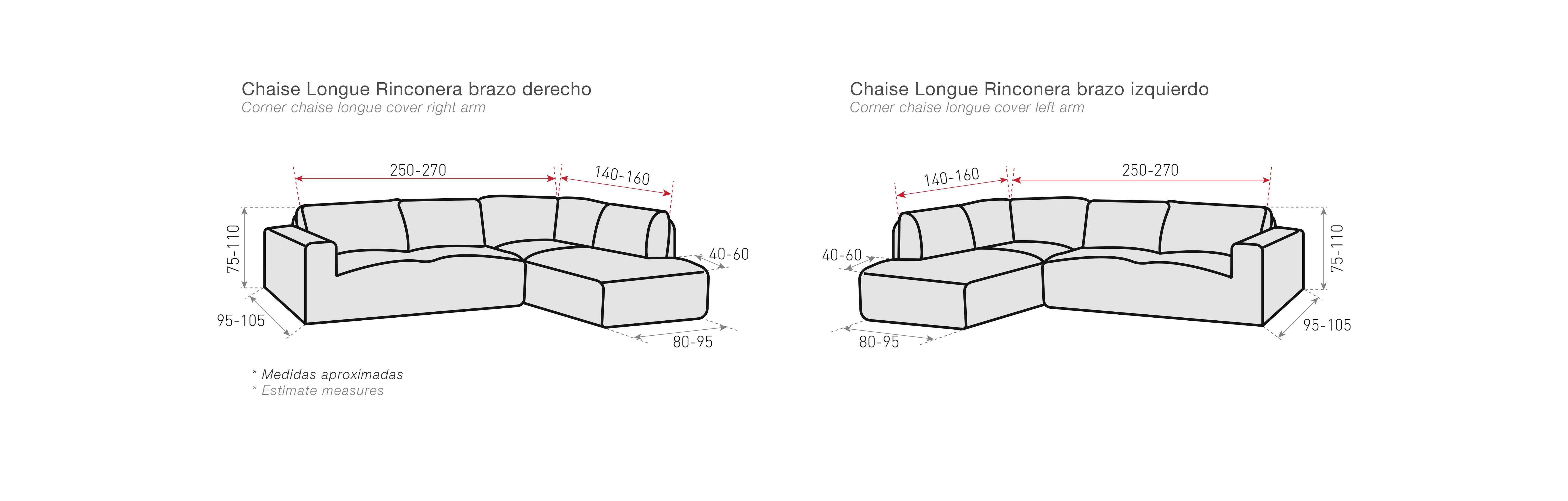 Copridivano Chaise Longue Bracciolo Alto Soggiorno Belmarti