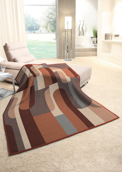 Plaid Caldo Cotone Echo Terra Soggiorno Borbo