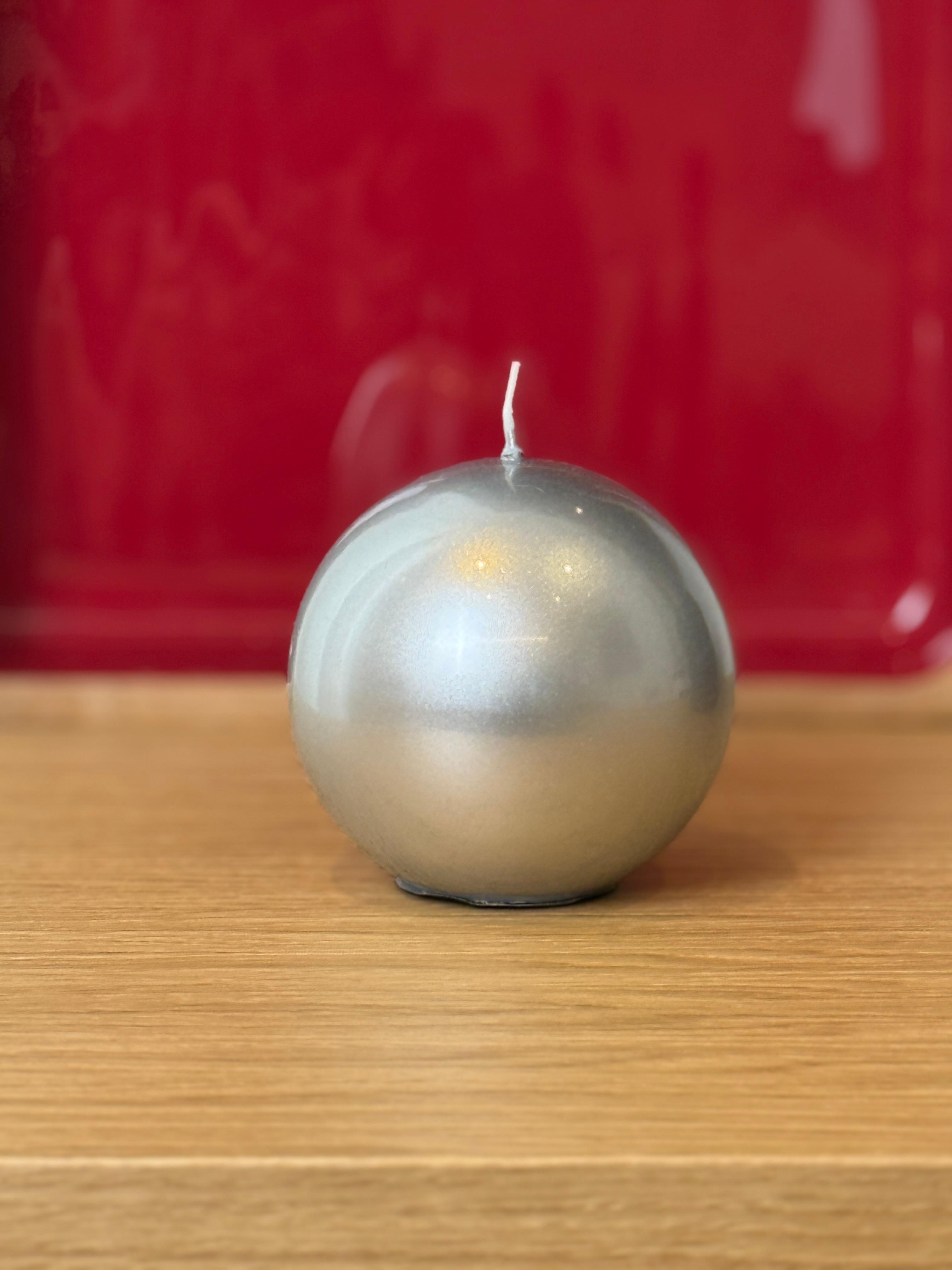 Candela Sfera Handmade in Italy Soggiorno Meloria 100 mm Argento