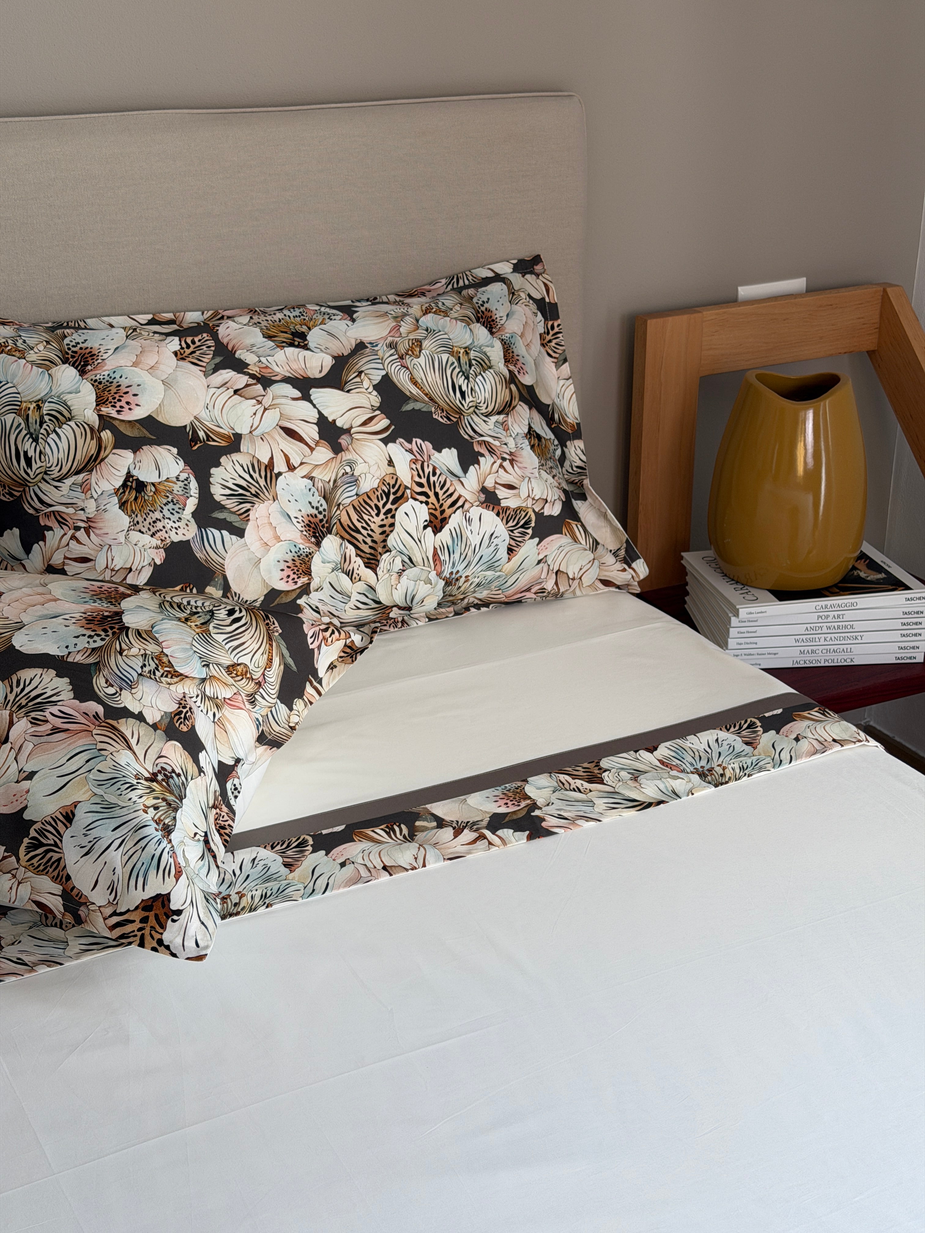 Completo Lenzuola Bordo Raso TIGER Letto Moreali Tessile Casa